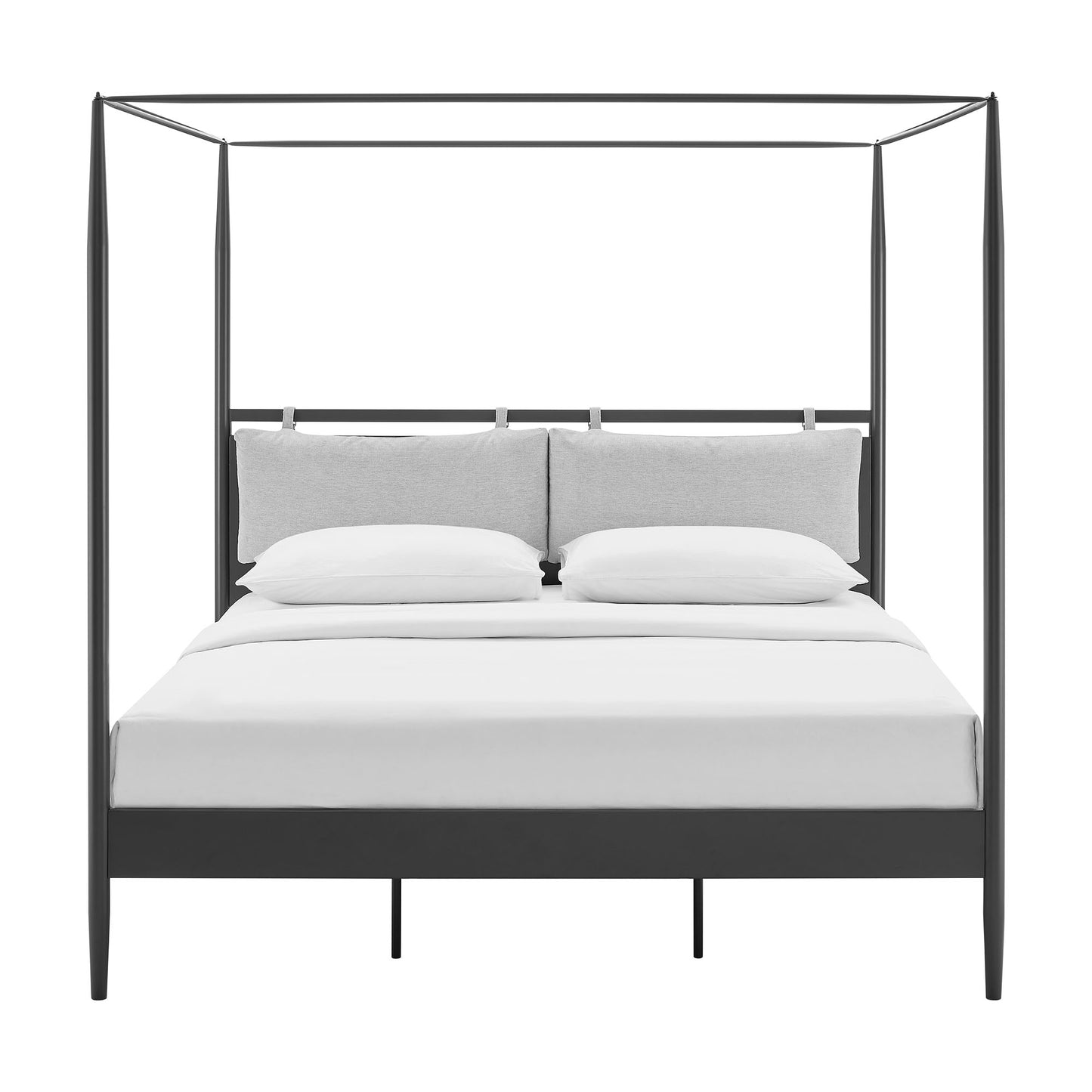 Marlowe 4-Poster Canopy Metal King Platform Bed by Modway MOD-7224-CHA-NPT