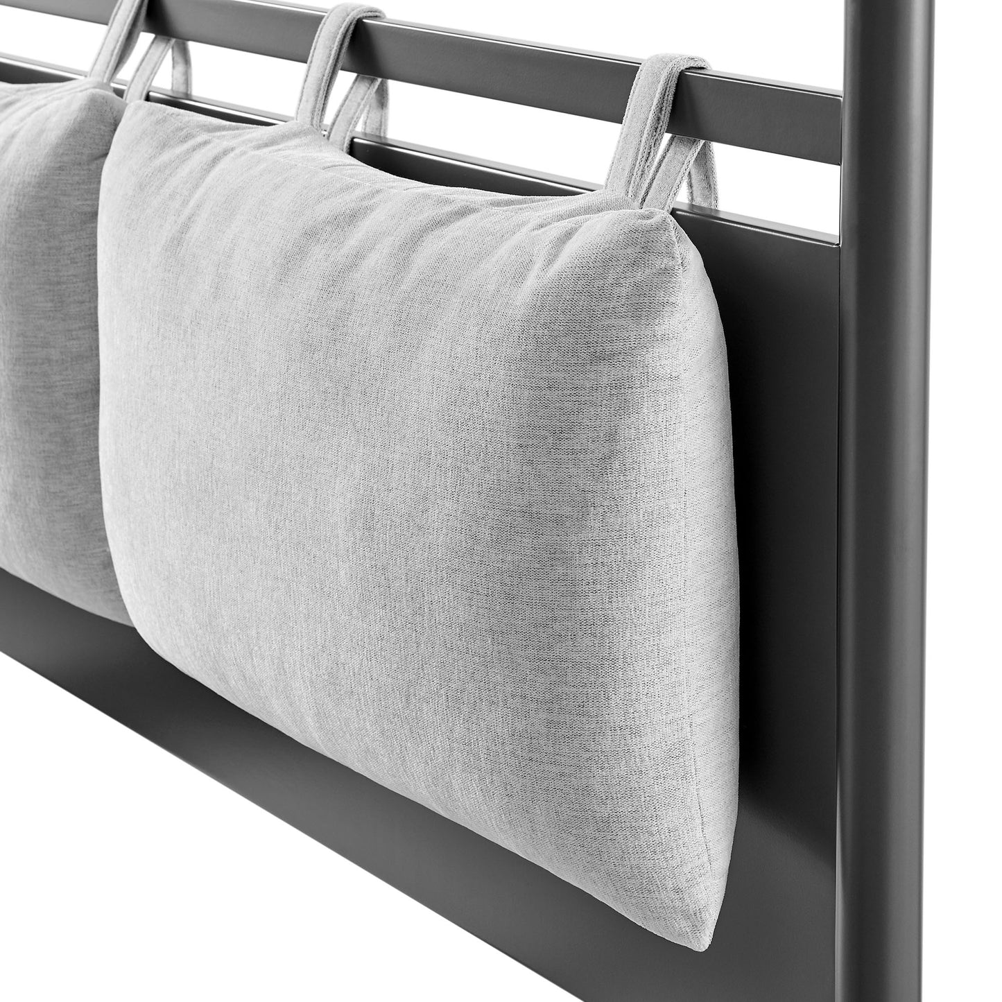 Marlowe 4-Poster Canopy Metal King Platform Bed by Modway MOD-7224-CHA-NPT