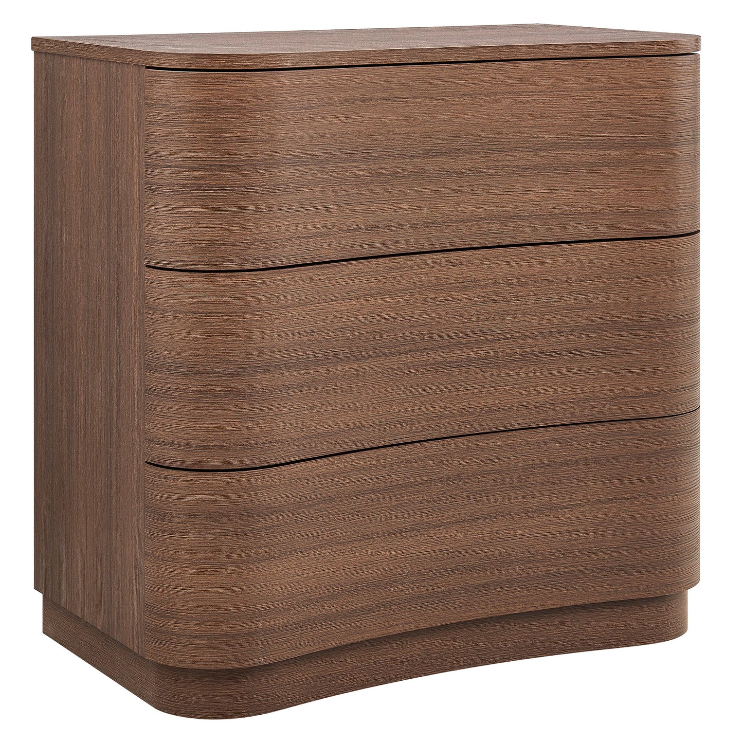 Mirae 3-Drawer Curved Compact Dresser by Modway, Compact Bedroom Storage Solution