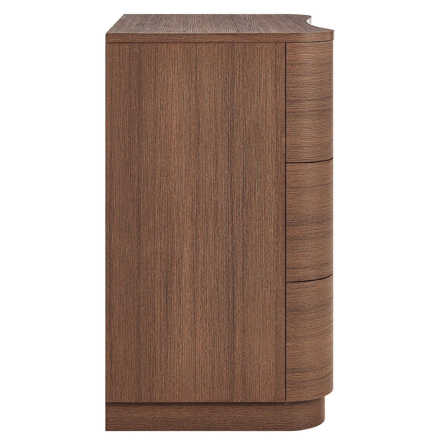 Mirae 3-Drawer Curved Compact Dresser by Modway, Compact Bedroom Storage Solution