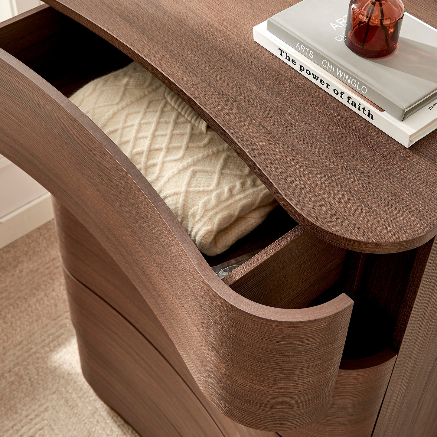 Mirae 5-Drawer Curved Dresser Chest of Drawers by Modway MOD-7231 Modern