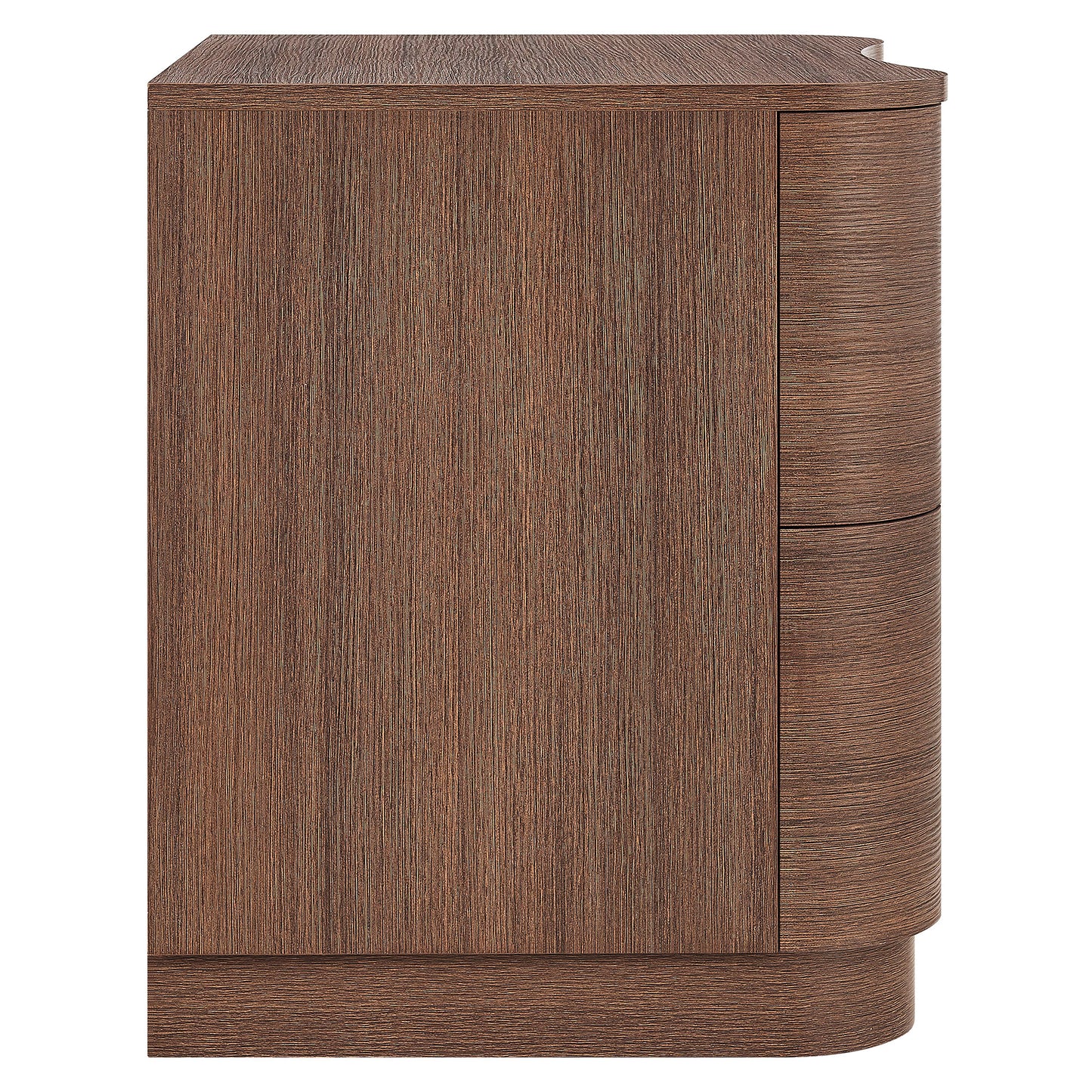 Mirae 2-Drawer Curved Nightstand by Modway - Wooden Bedside Accent Table