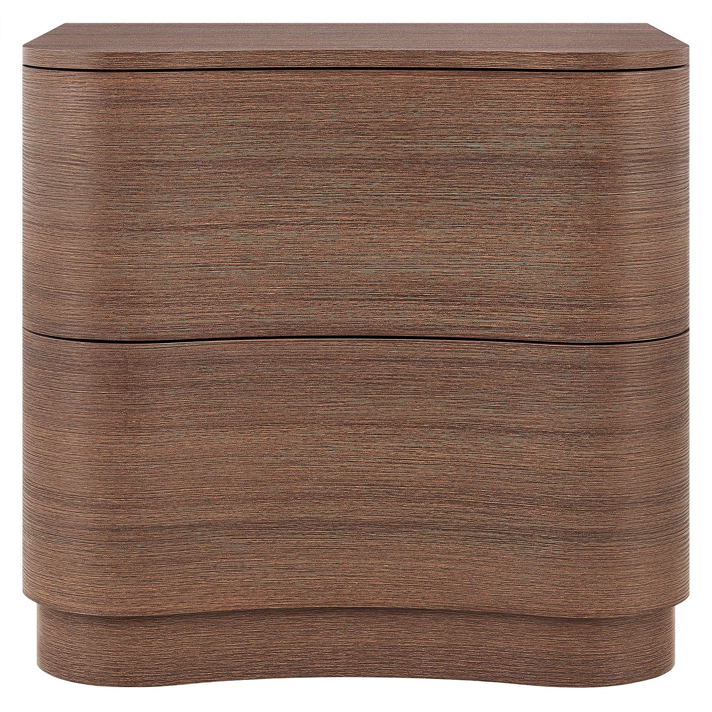 Mirae 2-Drawer Curved Nightstand by Modway - Wooden Bedside Accent Table