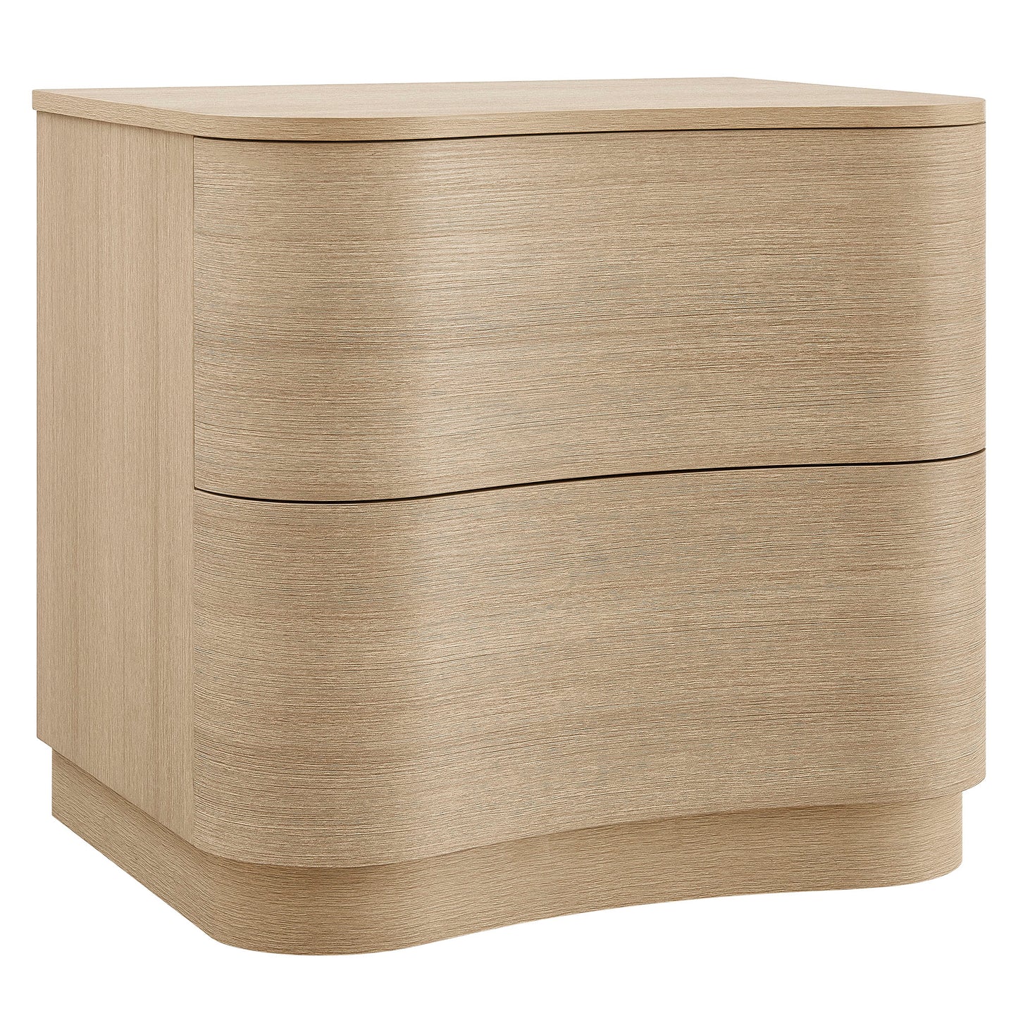 Mirae 2-Drawer Curved Nightstand by Modway - Wooden Bedside Accent Table