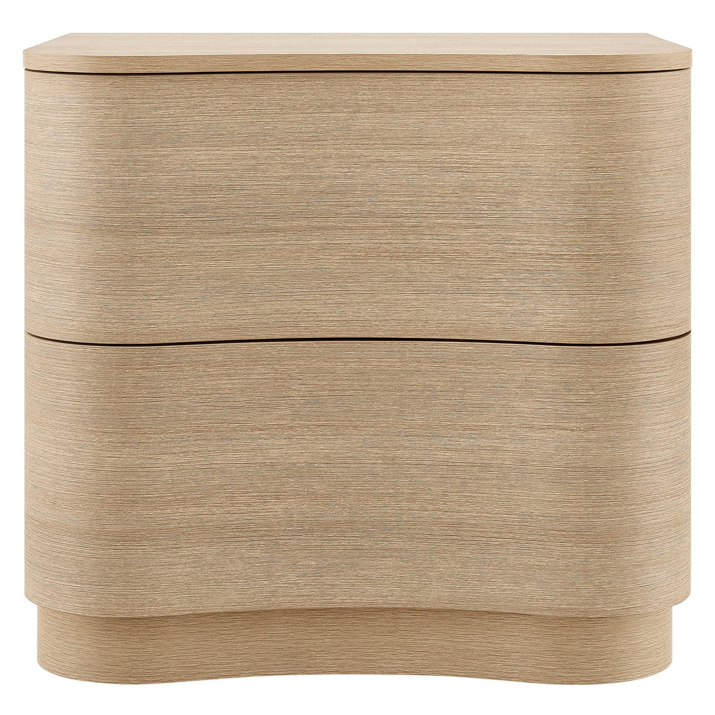 Mirae 2-Drawer Curved Nightstand by Modway - Wooden Bedside Accent Table