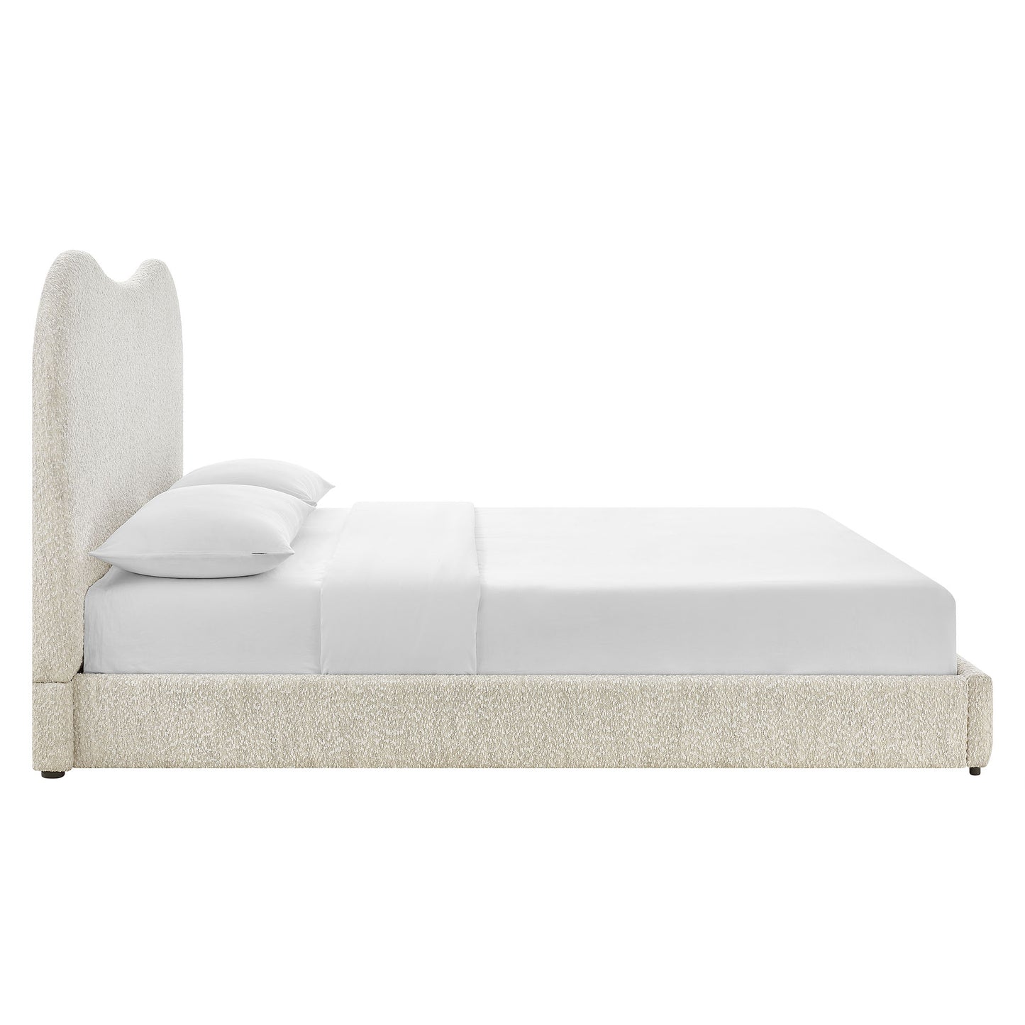 Seluna Boucle Queen Platform Bed by Modway — Upholstered Modern Low-Profile Bed Frame