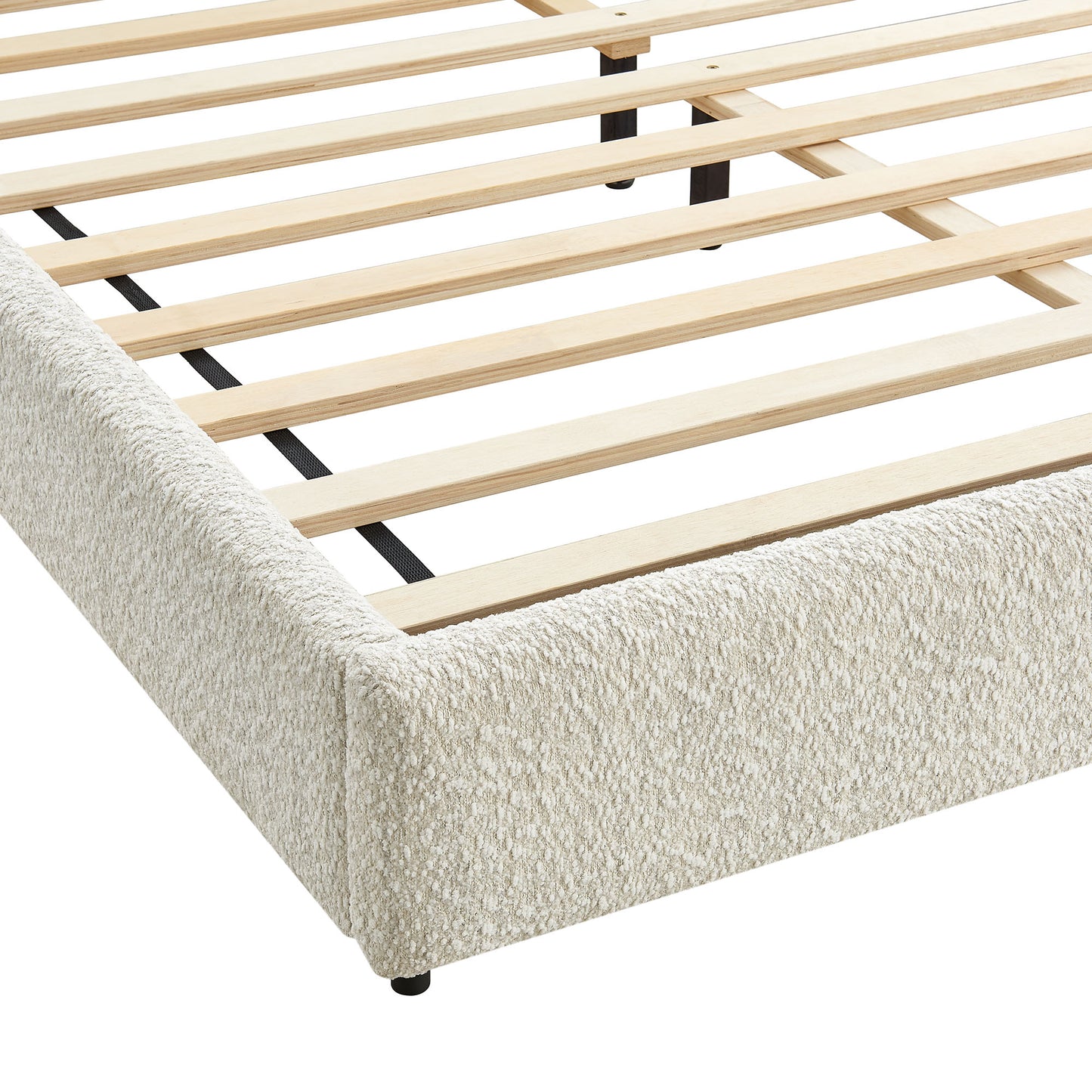 Seluna Boucle Queen Platform Bed by Modway — Upholstered Modern Low-Profile Bed Frame