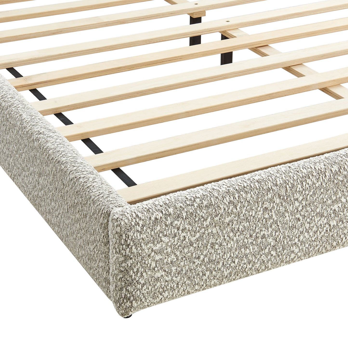 Seluna Boucle Queen Platform Bed by Modway — Upholstered Modern Low-Profile Bed Frame