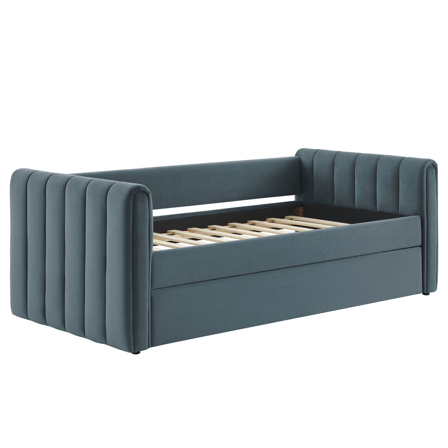 Veyla Channel Tufted Modern Upholstered Twin Daybed with Trundle