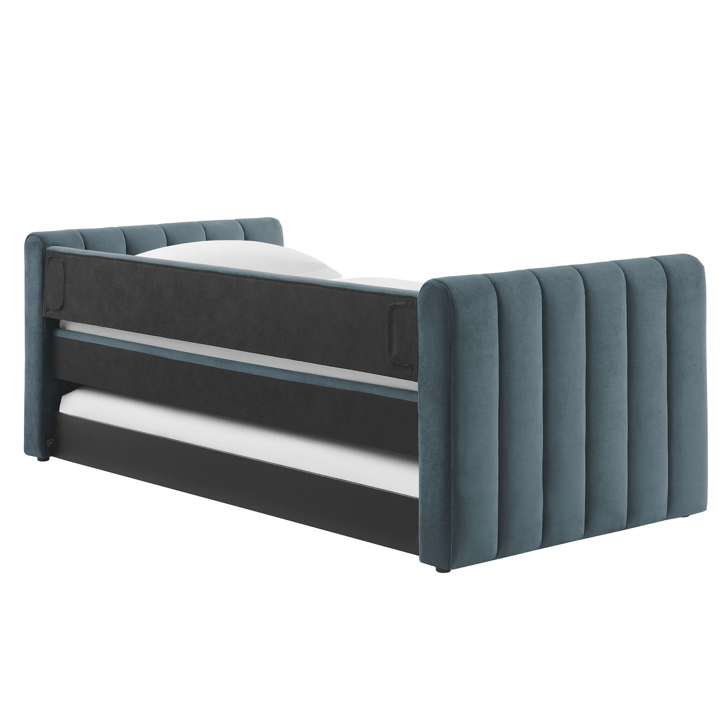 Veyla Channel Tufted Modern Upholstered Twin Daybed with Trundle