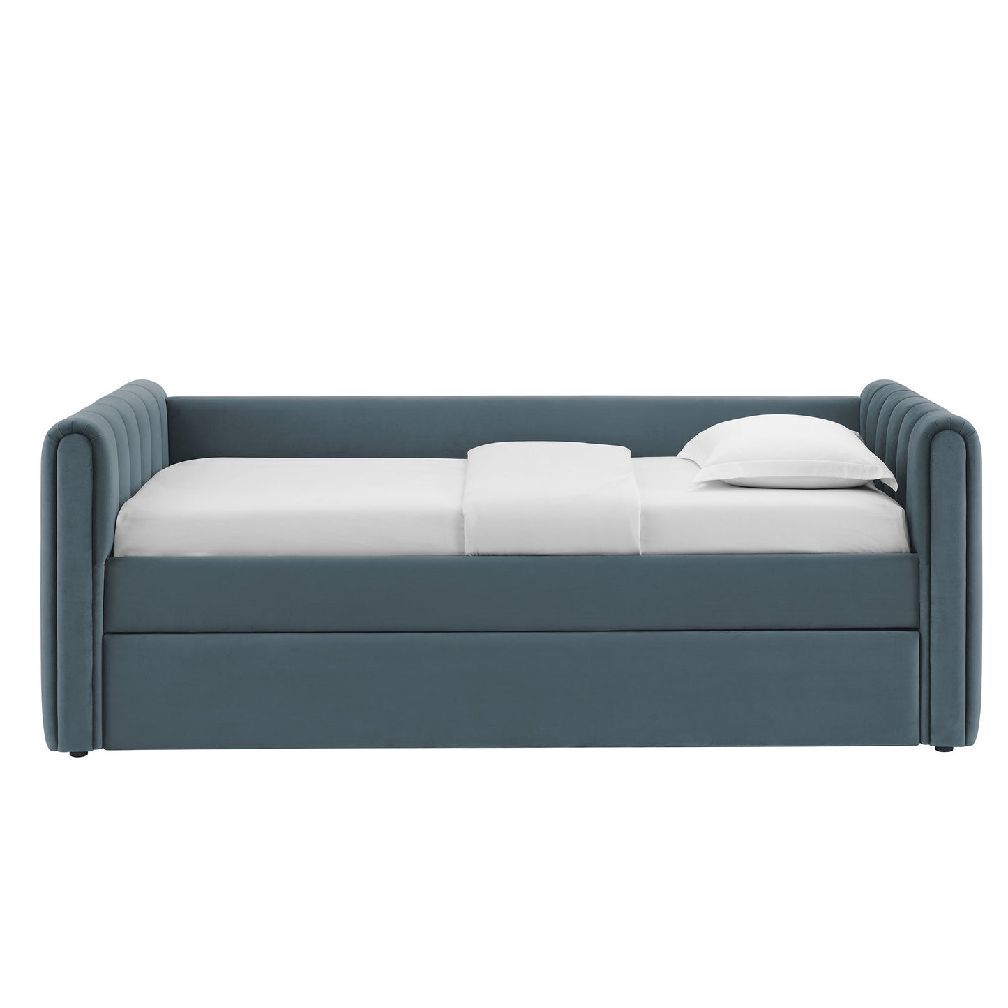Veyla Channel Tufted Modern Upholstered Twin Daybed with Trundle