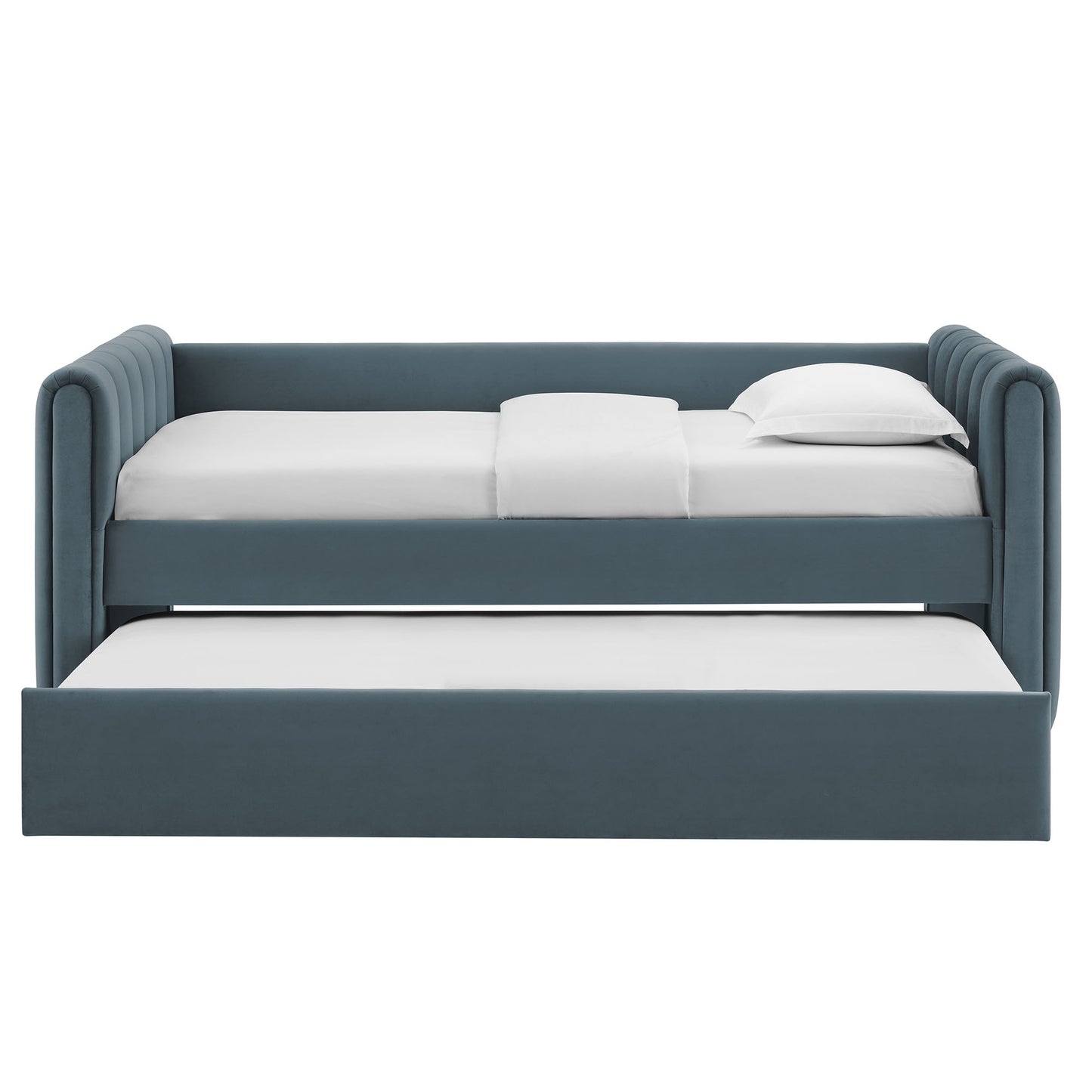 Veyla Channel Tufted Modern Upholstered Twin Daybed with Trundle