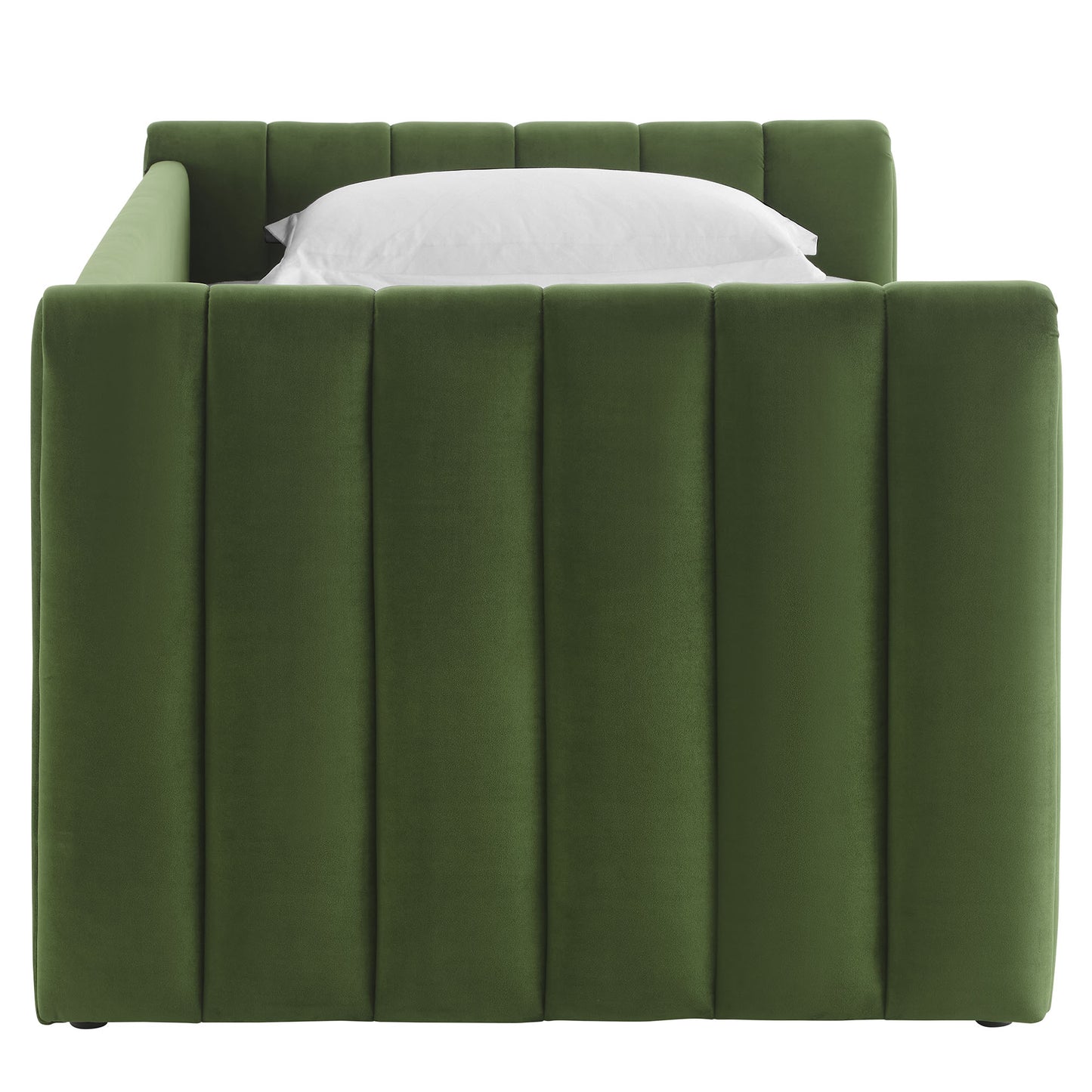 Veyla Channel Tufted Modern Upholstered Twin Daybed with Trundle
