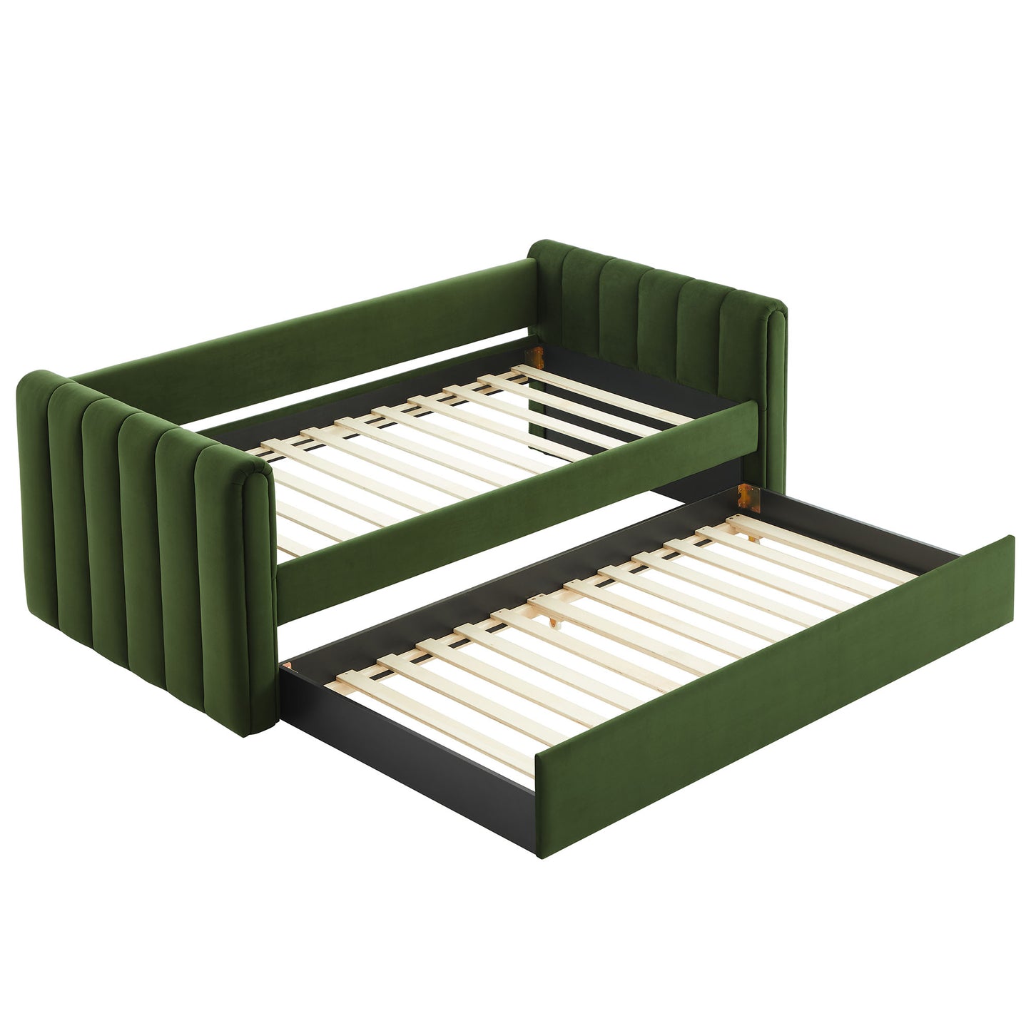 Veyla Channel Tufted Modern Upholstered Twin Daybed with Trundle