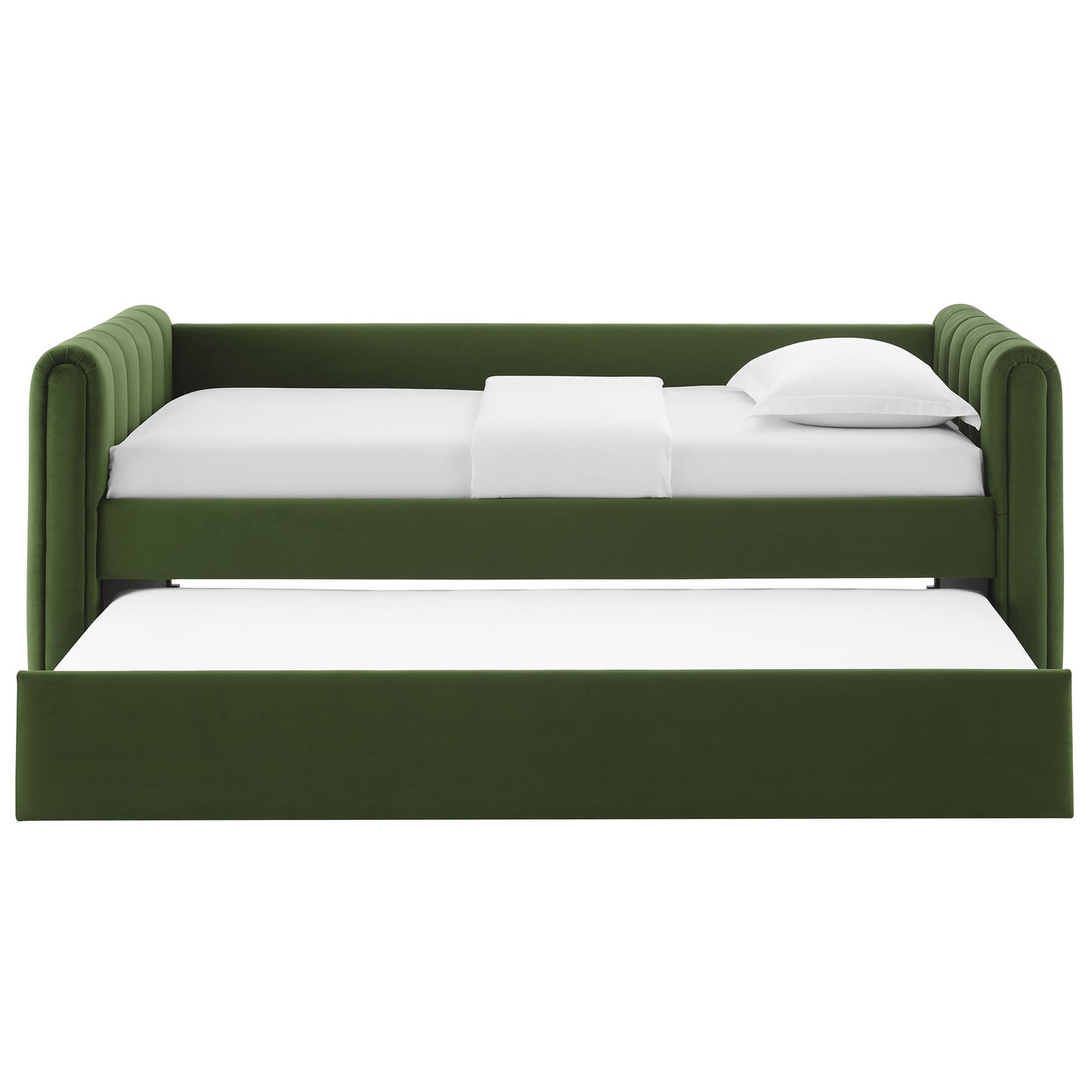 Veyla Channel Tufted Modern Upholstered Twin Daybed with Trundle