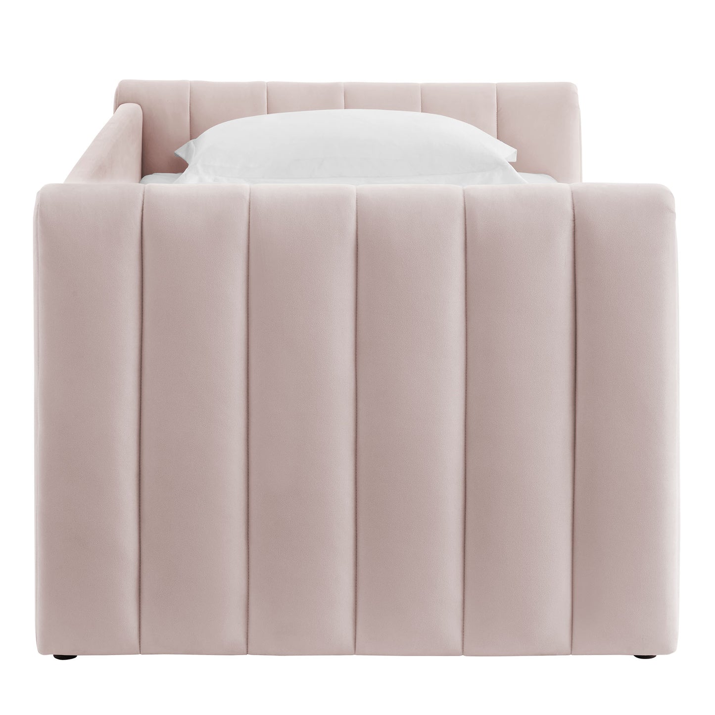 Veyla Channel Tufted Modern Upholstered Twin Daybed with Trundle