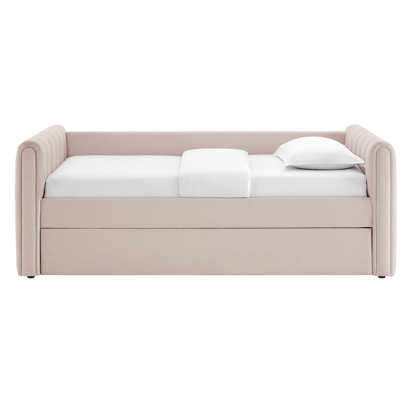 Veyla Channel Tufted Modern Upholstered Twin Daybed with Trundle