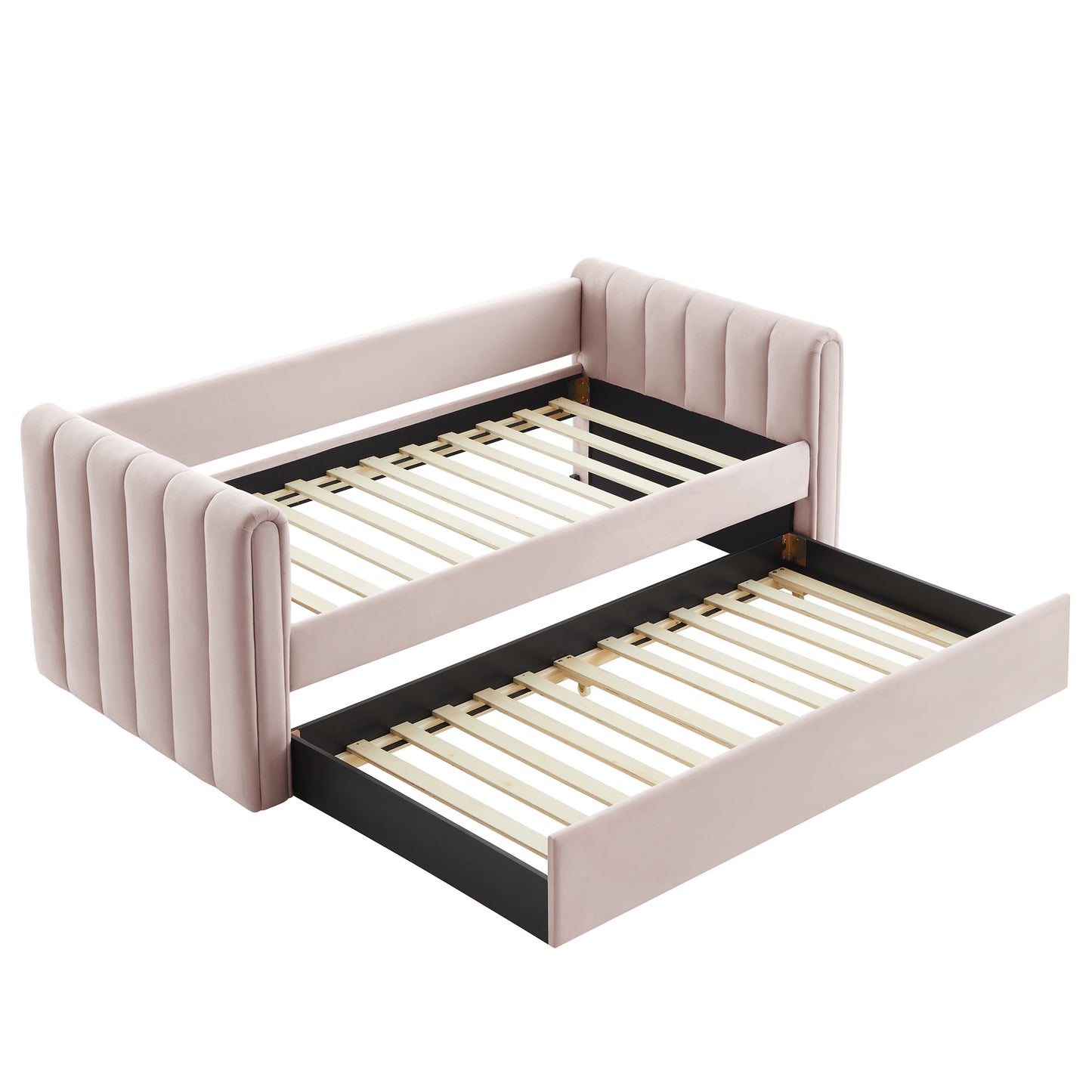 Veyla Channel Tufted Modern Upholstered Twin Daybed with Trundle