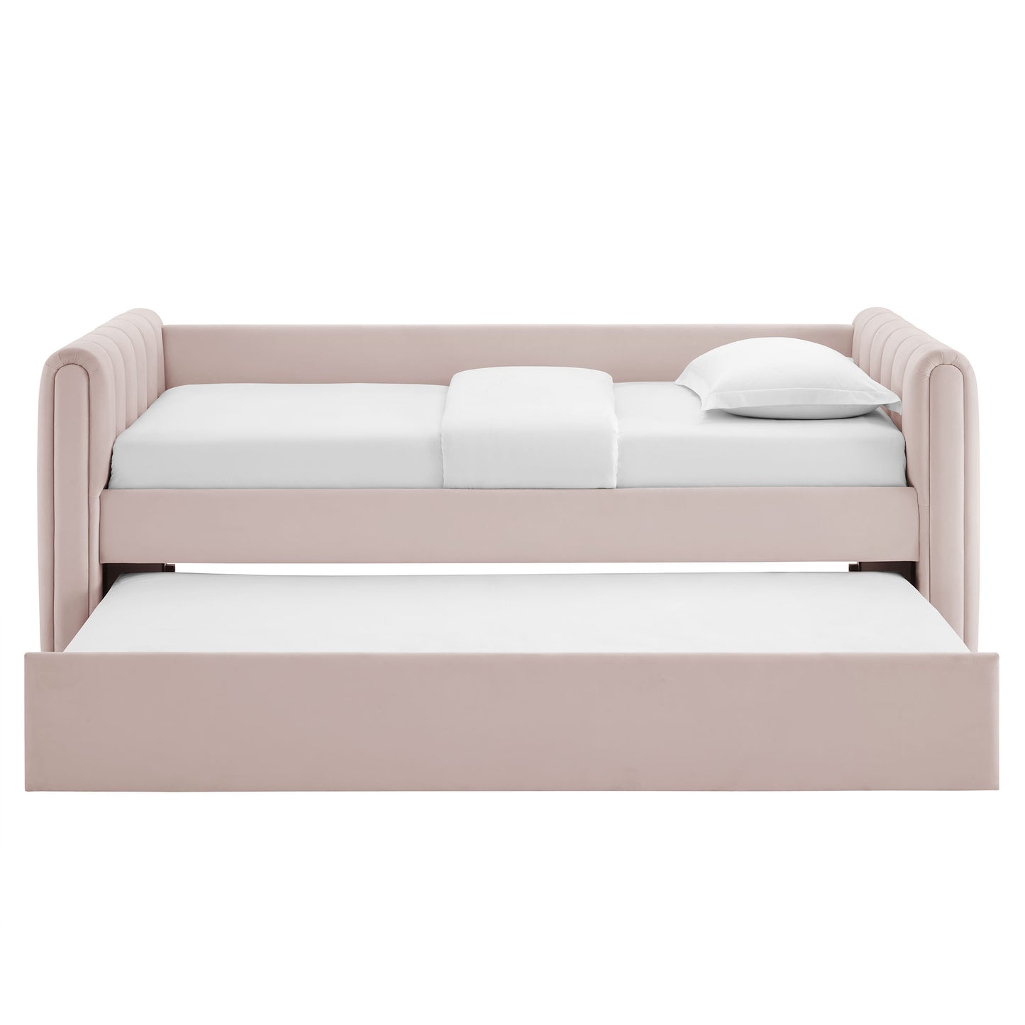 Veyla Channel Tufted Modern Upholstered Twin Daybed with Trundle