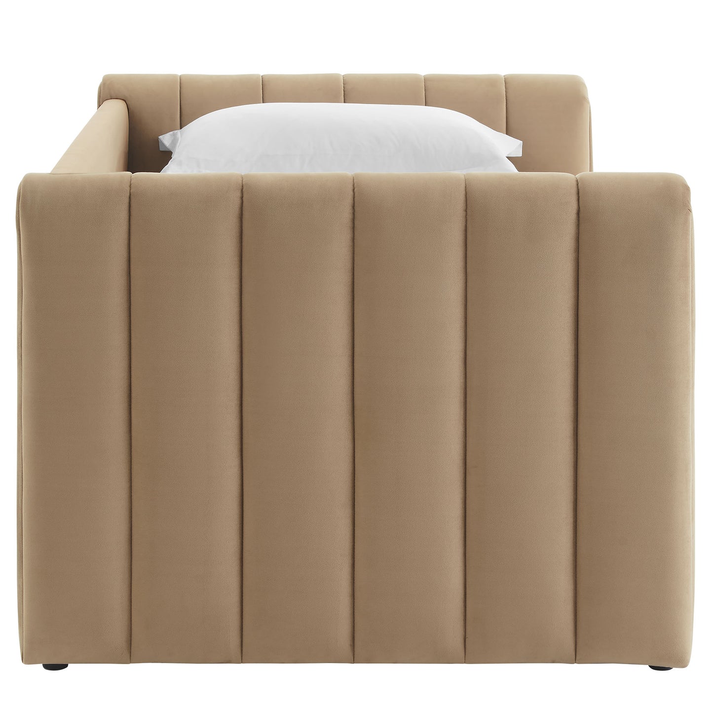 Veyla Channel Tufted Modern Upholstered Twin Daybed with Trundle