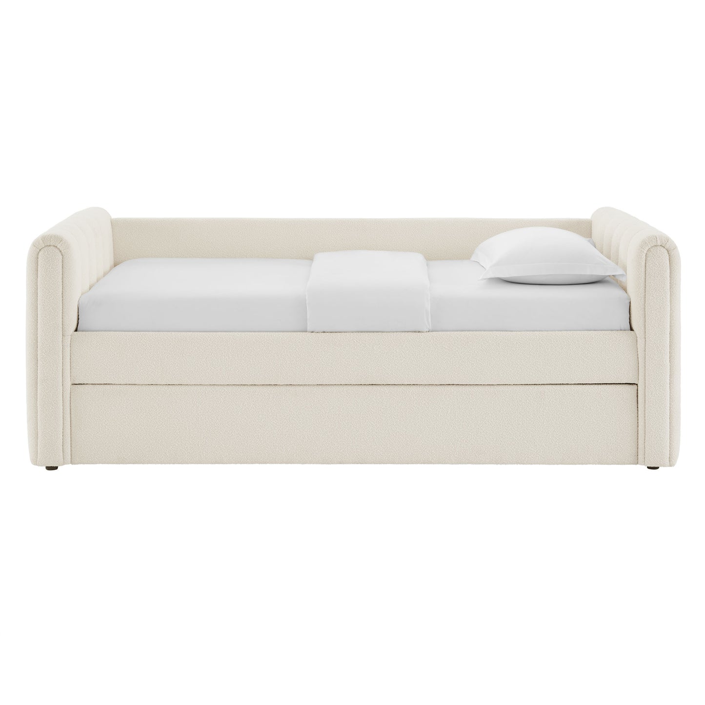 Veyla Channel Tufted Modern Upholstered Twin Daybed with Trundle