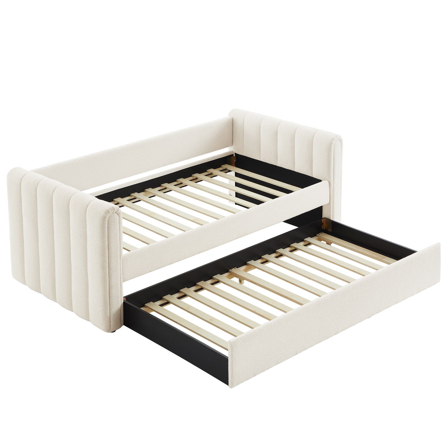 Veyla Channel Tufted Modern Upholstered Twin Daybed with Trundle