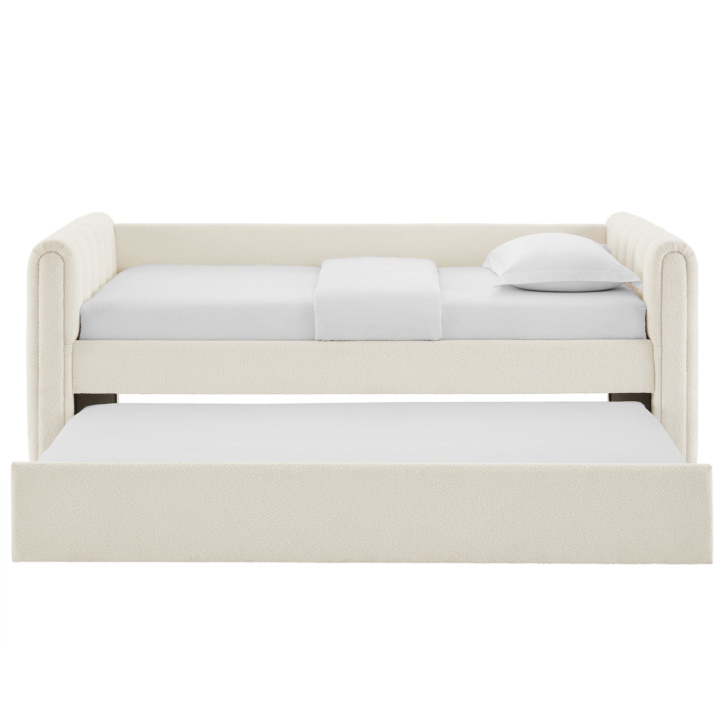 Veyla Channel Tufted Modern Upholstered Twin Daybed with Trundle