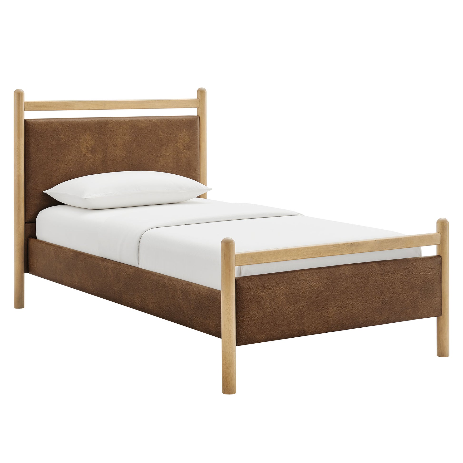 Ginny Twin Size Vegan Leather Platform Bed Frame by Modway