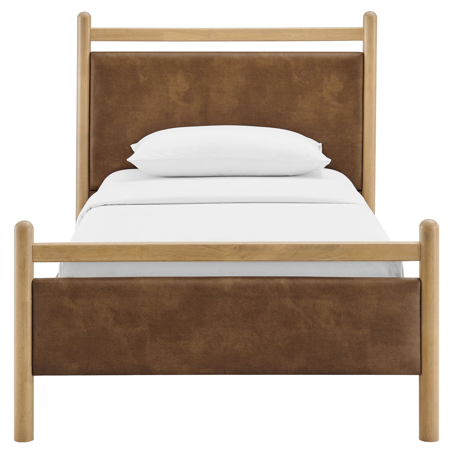 Ginny Twin Size Vegan Leather Platform Bed Frame by Modway