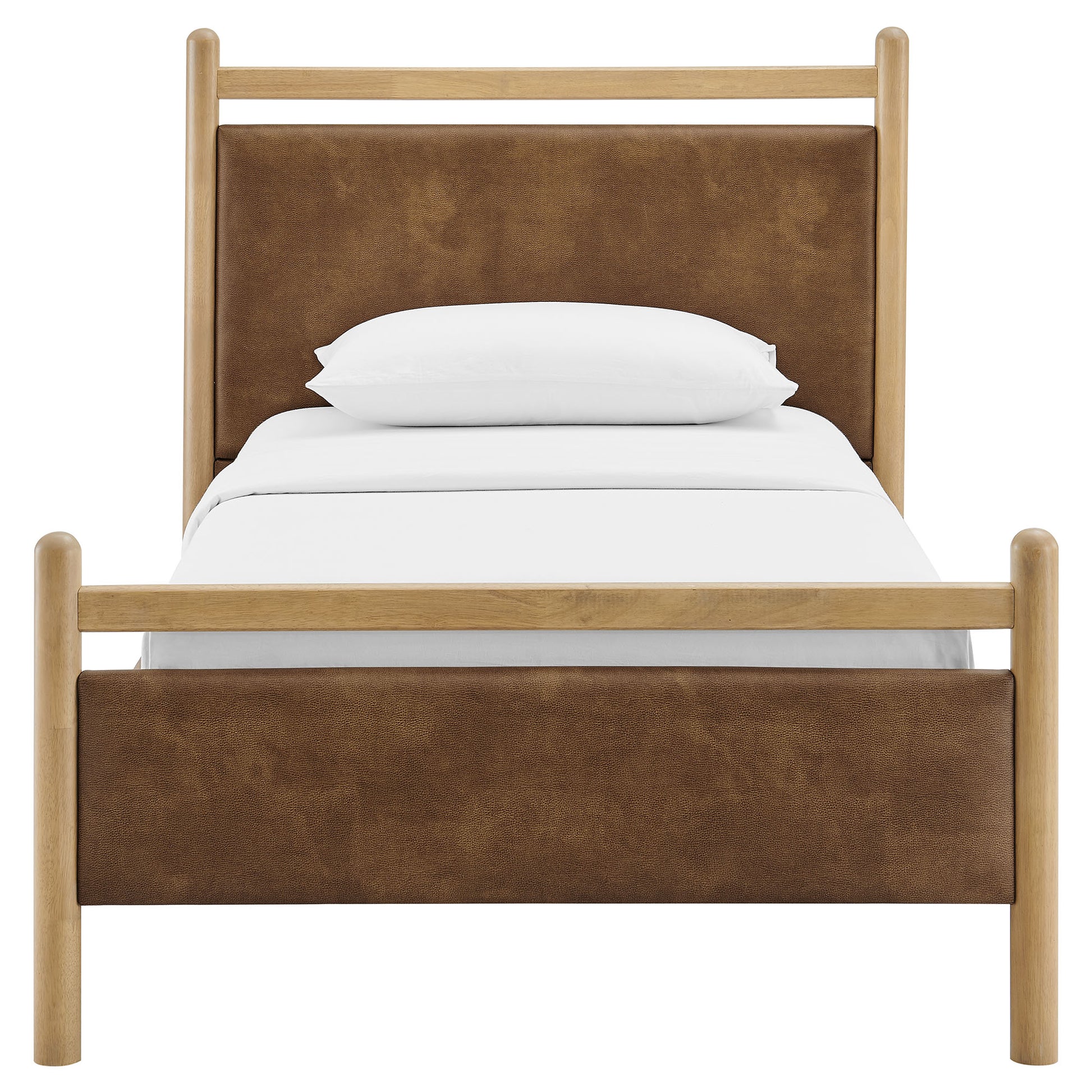 Ginny Twin Size Vegan Leather Platform Bed Frame by Modway