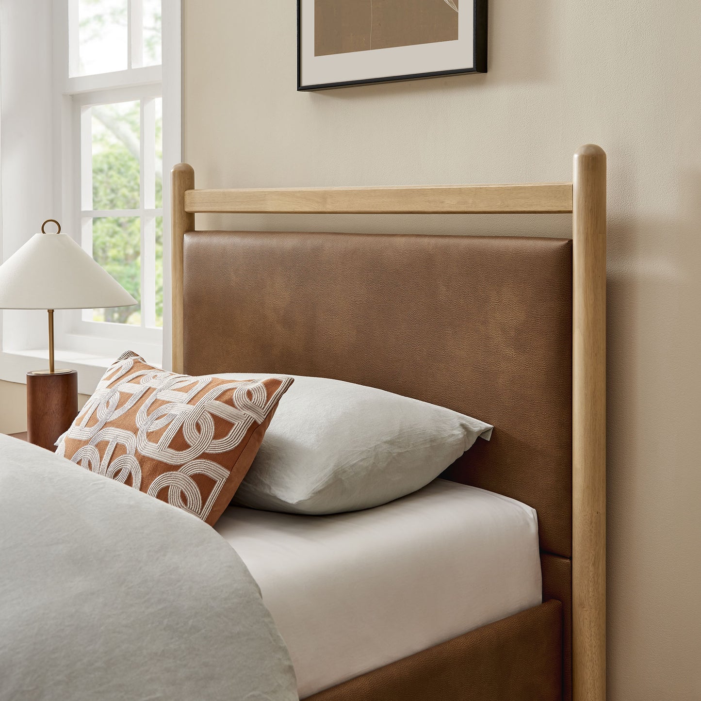 Ginny Twin Size Vegan Leather Platform Bed Frame by Modway