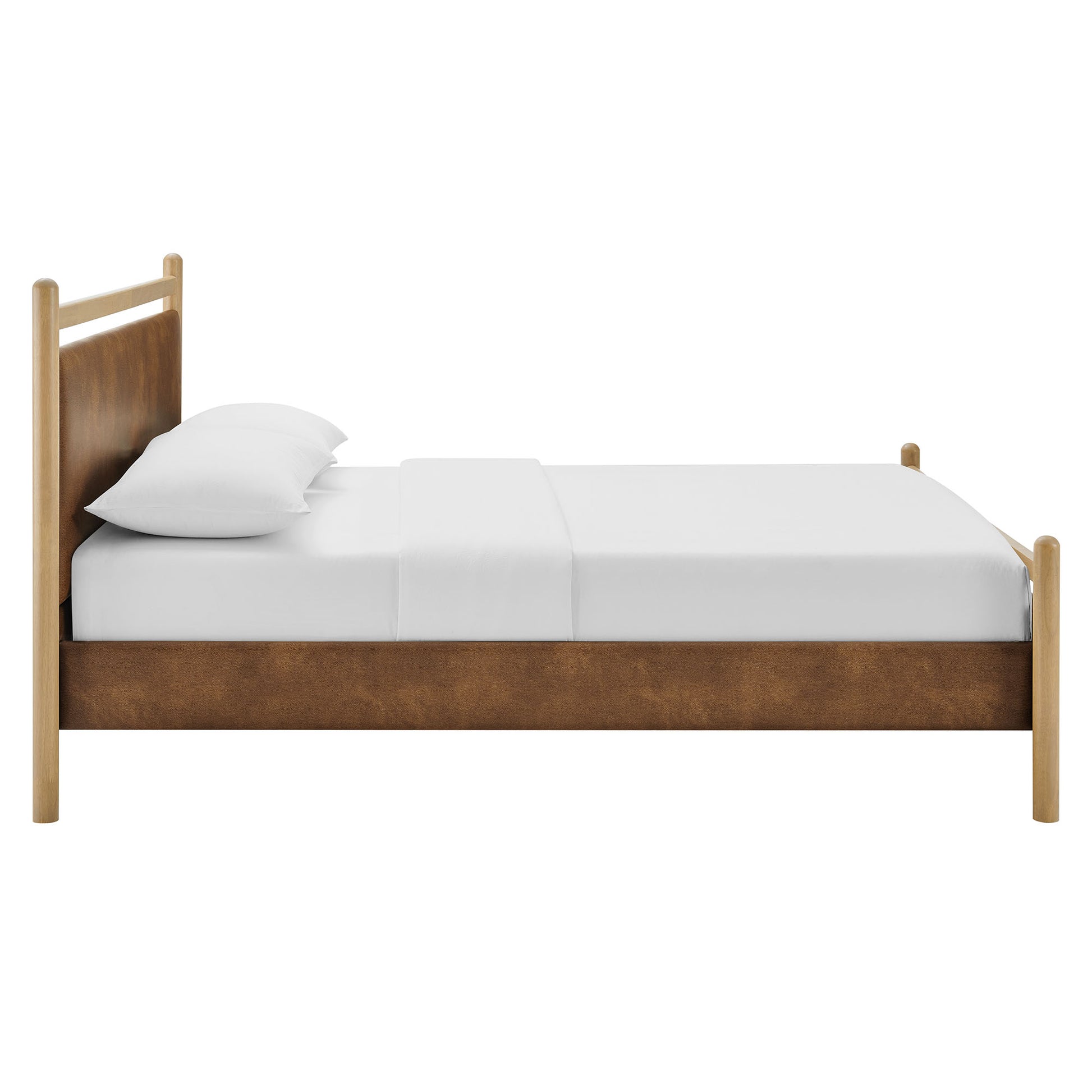 Ginny Full Size Vegan Leather Platform Bed Frame by Modway