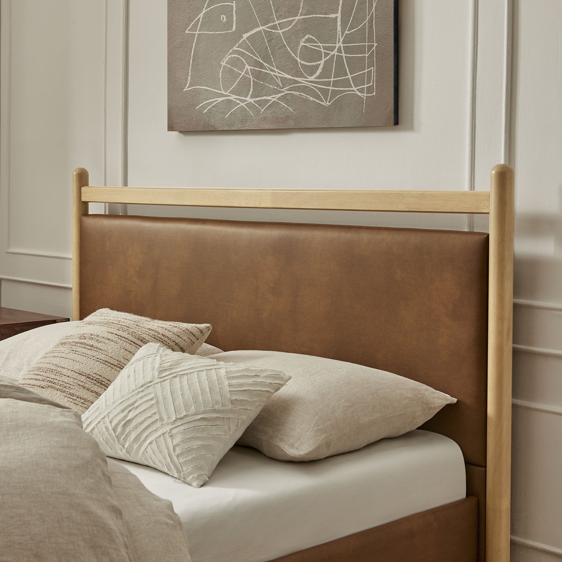 Ginny Full Size Vegan Leather Platform Bed Frame by Modway