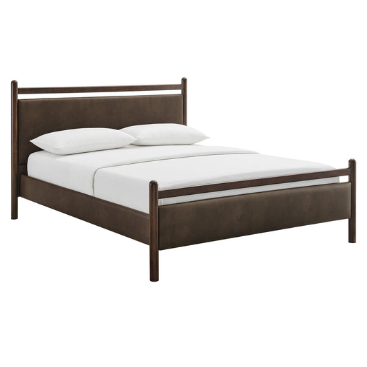 Ginny Full Size Vegan Leather Platform Bed Frame by Modway