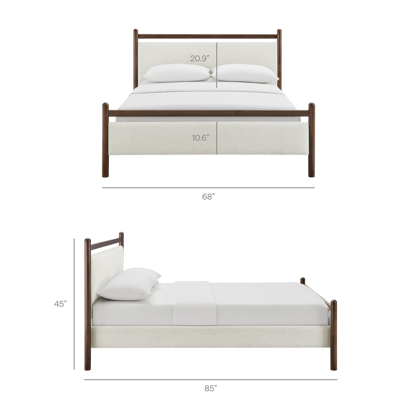 Ginny Queen Size Platform Bed Frame by Modway MOD-7248-WEN-HEI