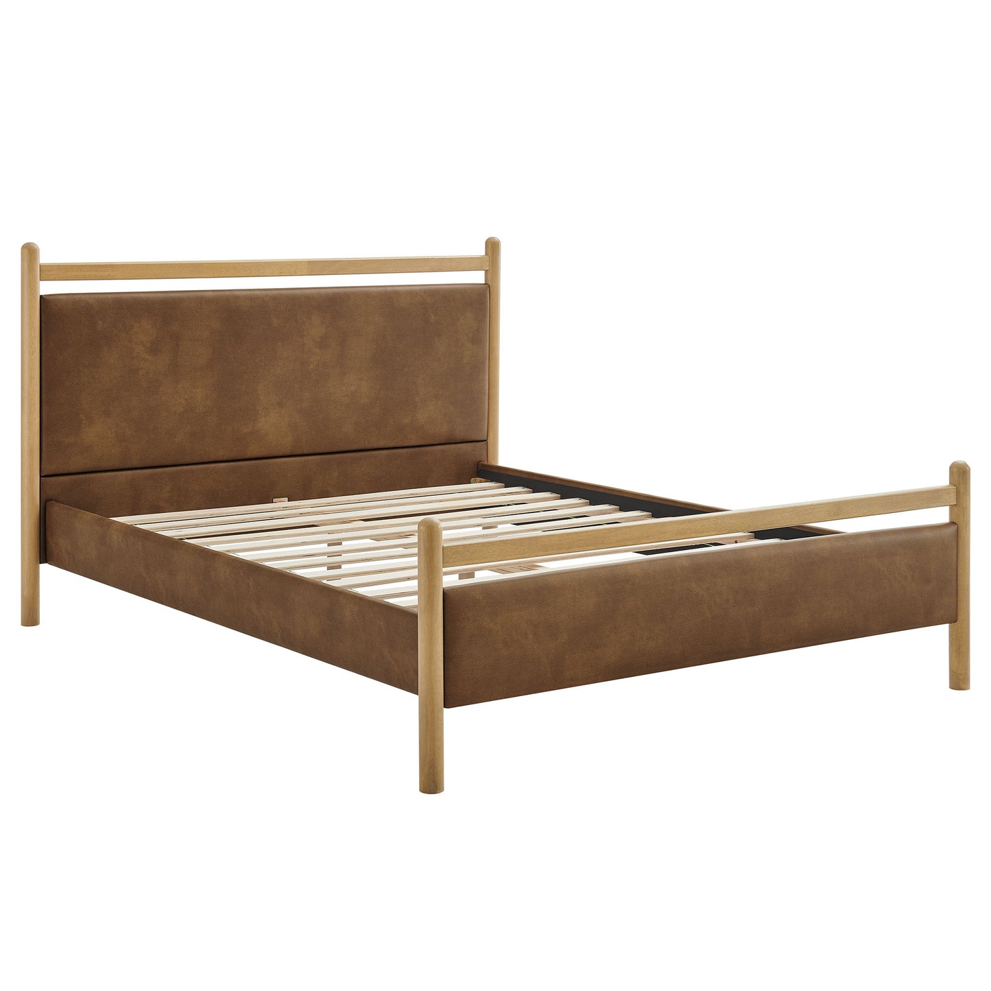 Ginny King Size Vegan Leather Platform Bed Frame by Modway
