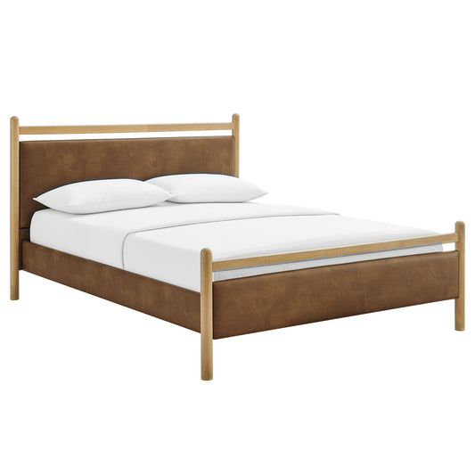 Ginny King Size Vegan Leather Platform Bed Frame by Modway