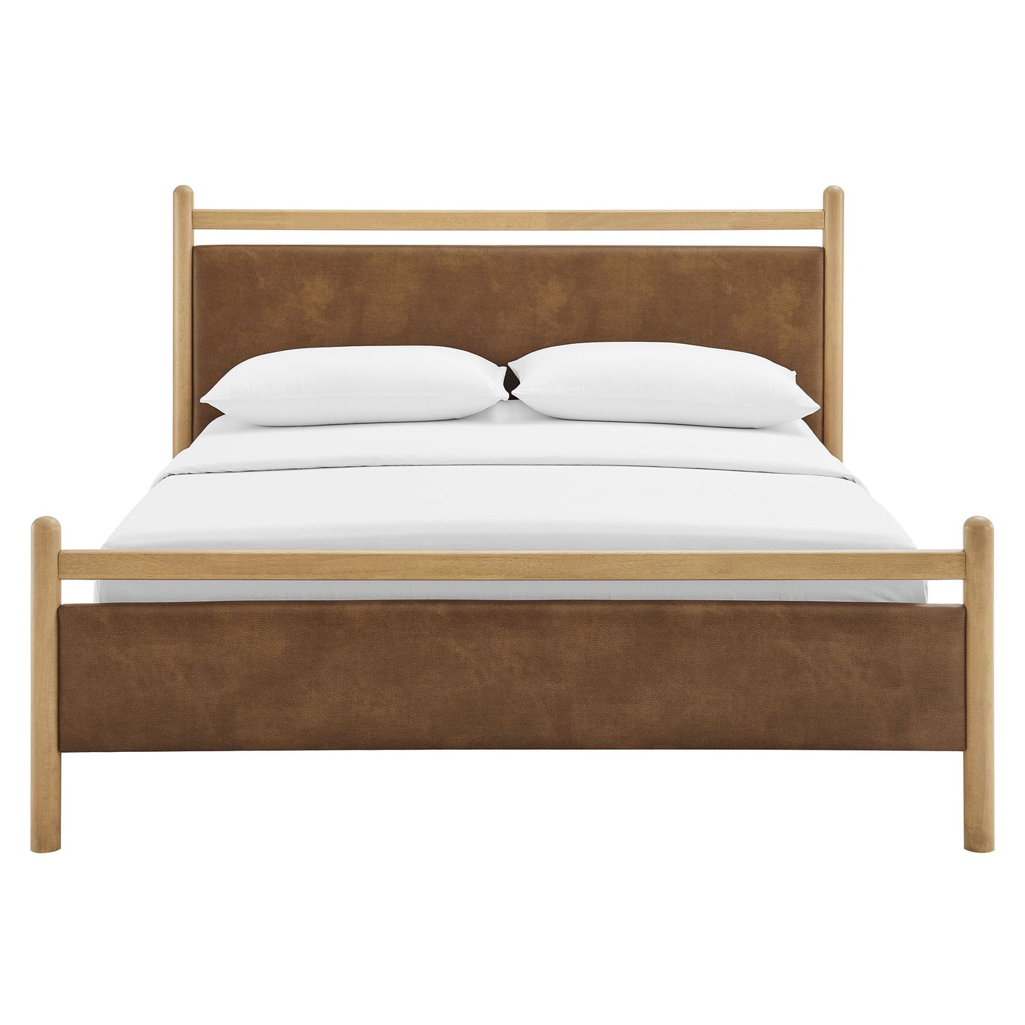 Ginny King Size Vegan Leather Platform Bed Frame by Modway