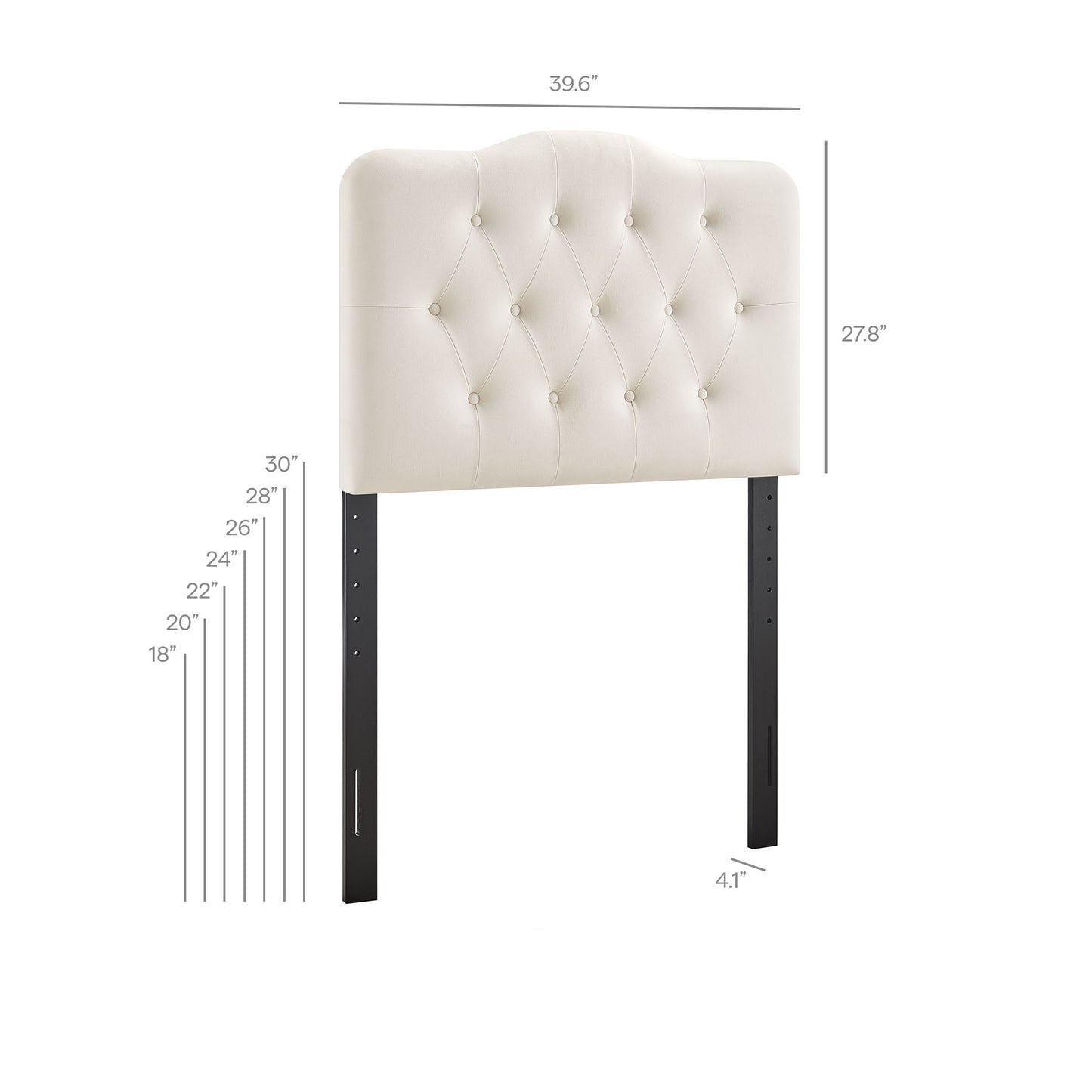Annabel Stain-Resistant Performance Velvet Twin Headboard by Modway