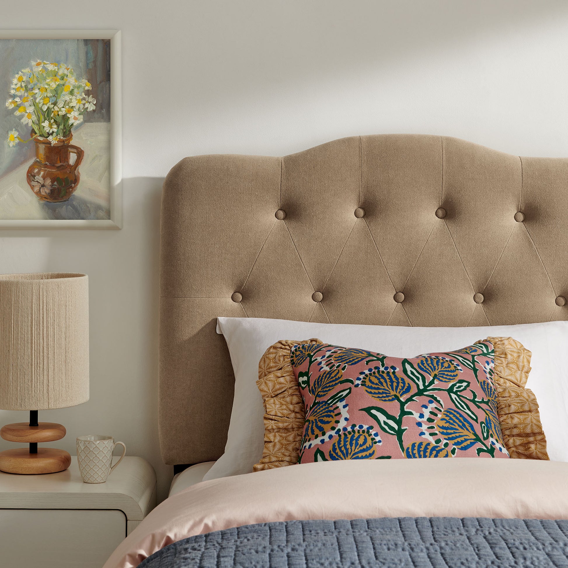 Annabel Premium Linen Blend Twin Headboard by Modway
