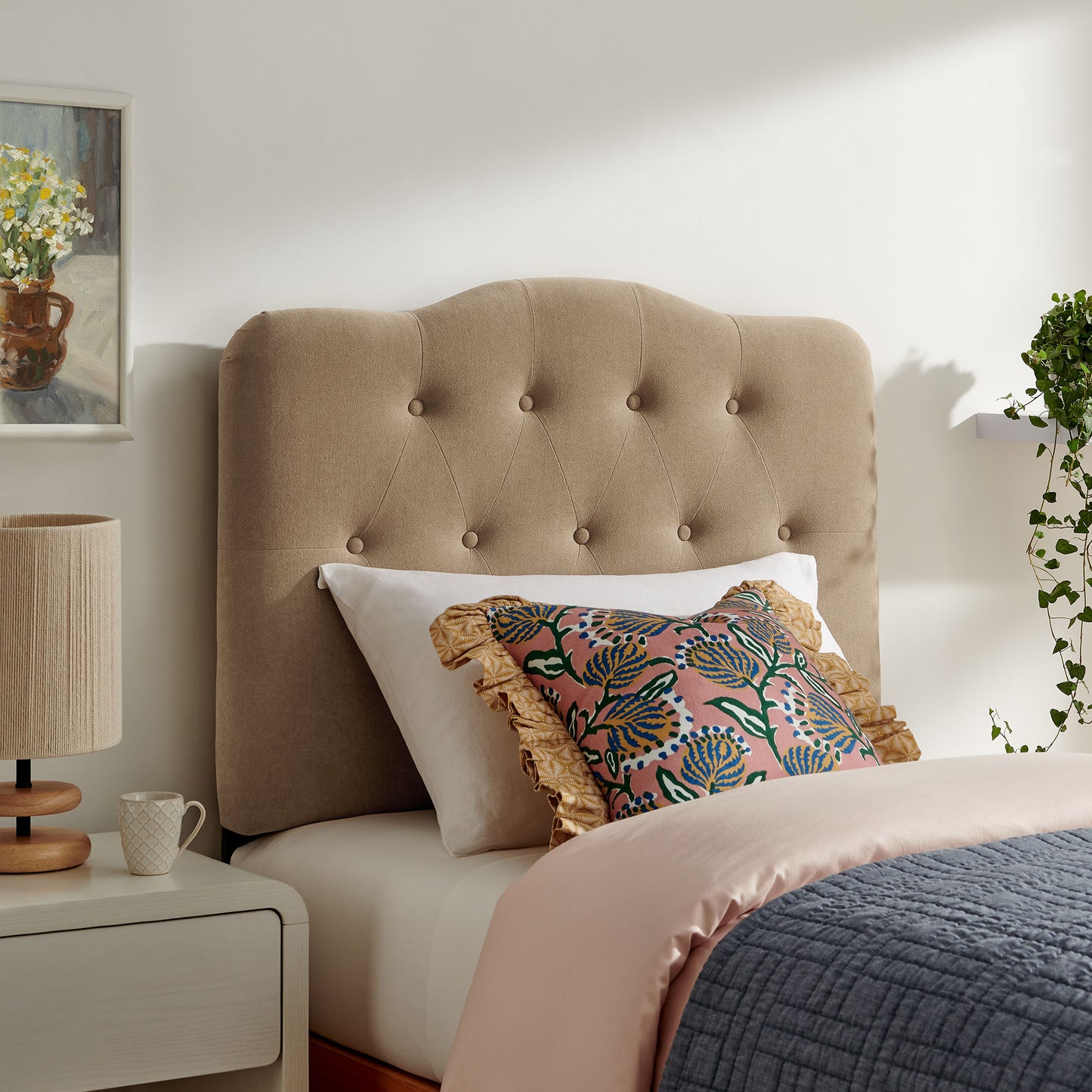 Annabel Premium Linen Blend Twin Headboard by Modway