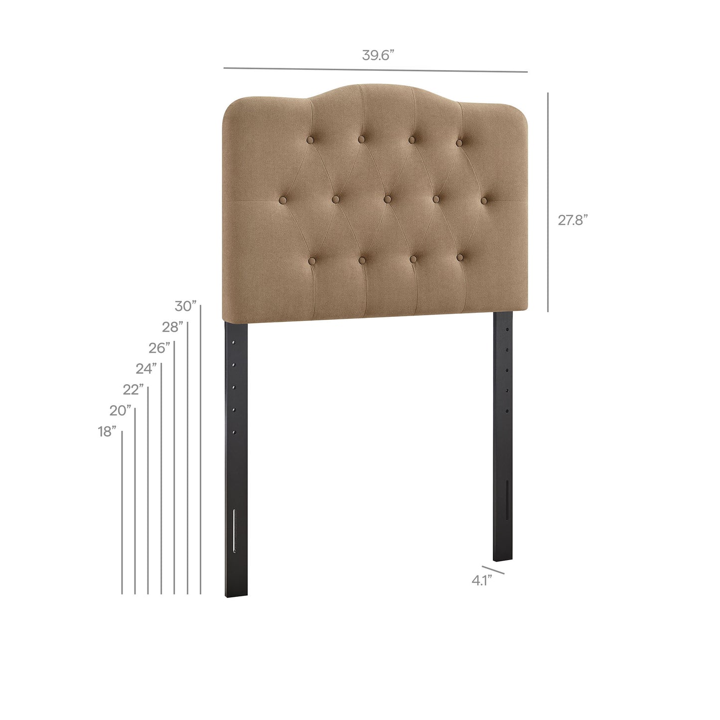 Annabel Premium Linen Blend Twin Headboard by Modway