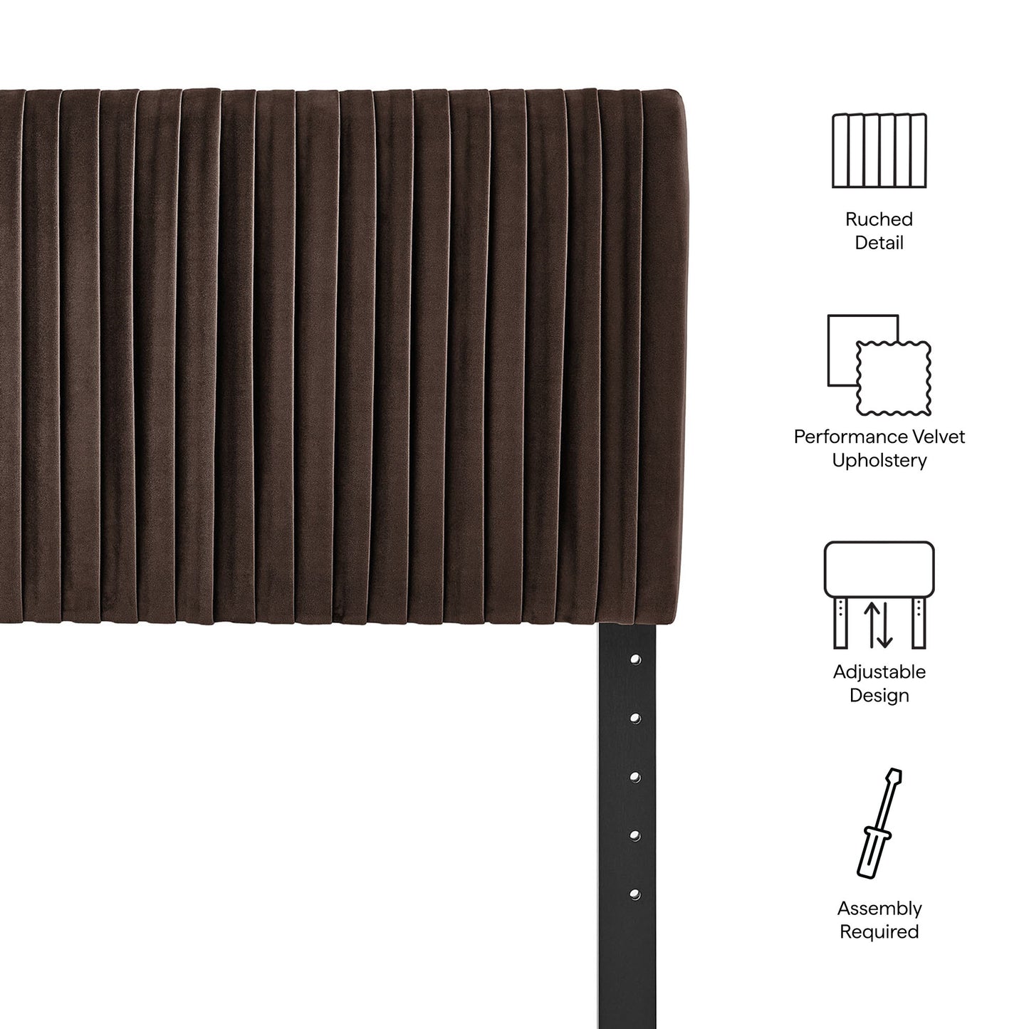 Eloise Stain-Resistant Performance Velvet Twin Headboard by Modway