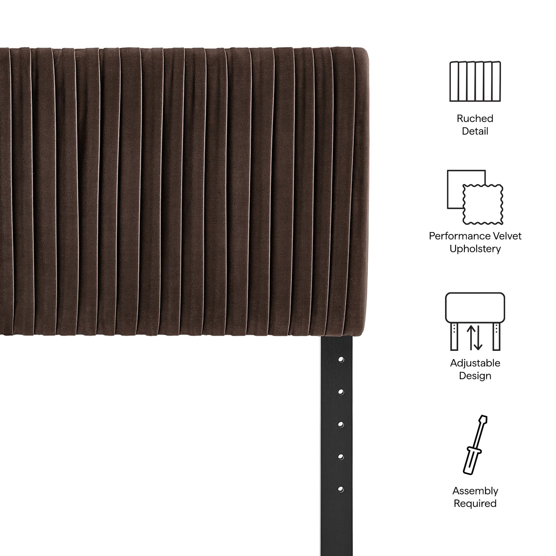 Eloise Stain-Resistant Performance Velvet Full Headboard by Modway