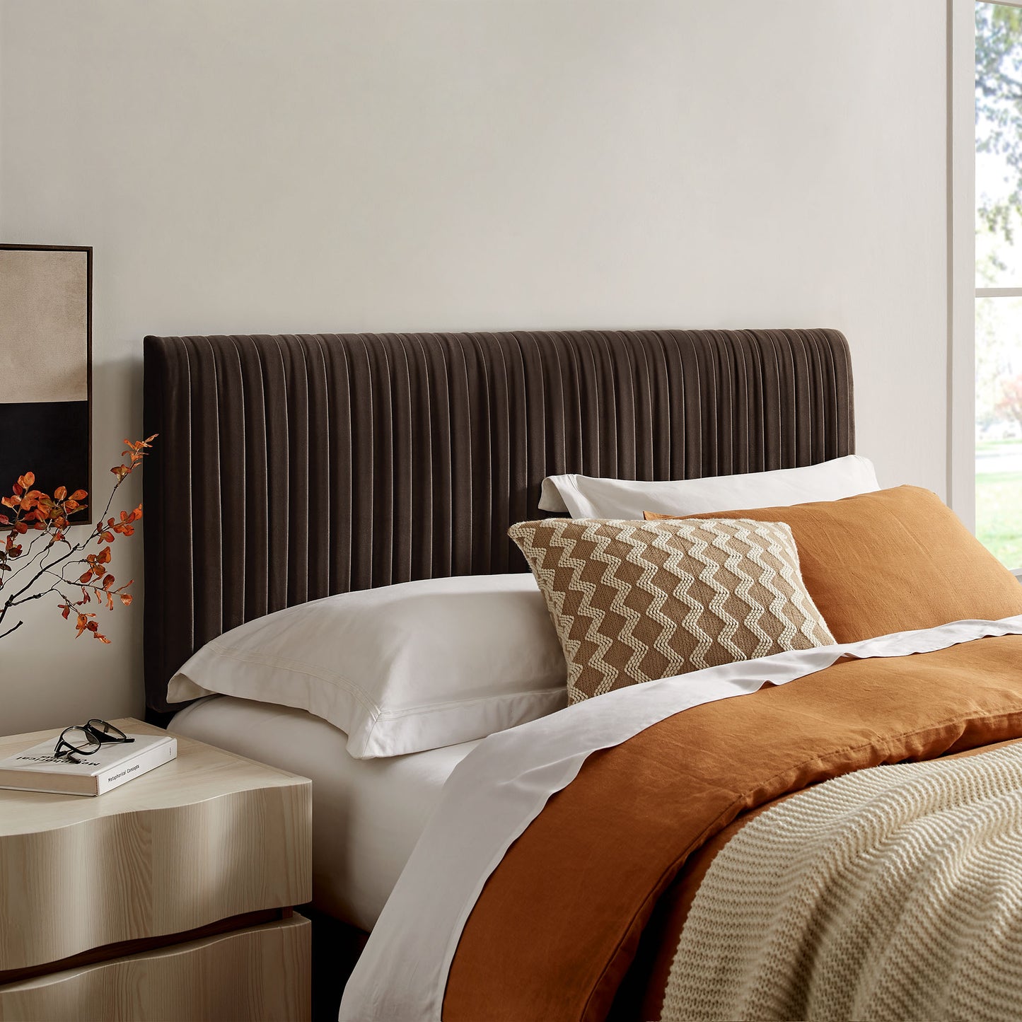 Eloise Stain-Resistant Performance Velvet King Headboard by Modway