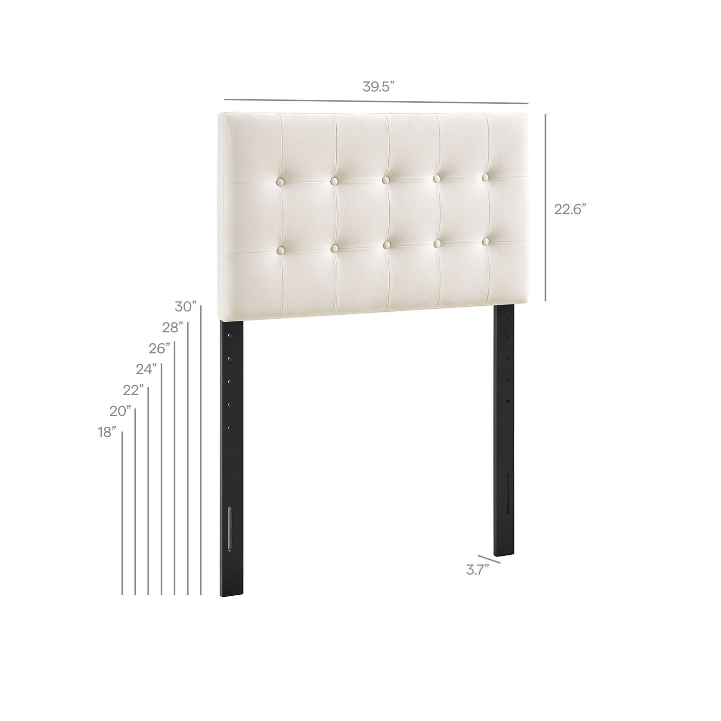 Emily Stain-Resistant Performance Velvet Twin Size Headboard by Modway