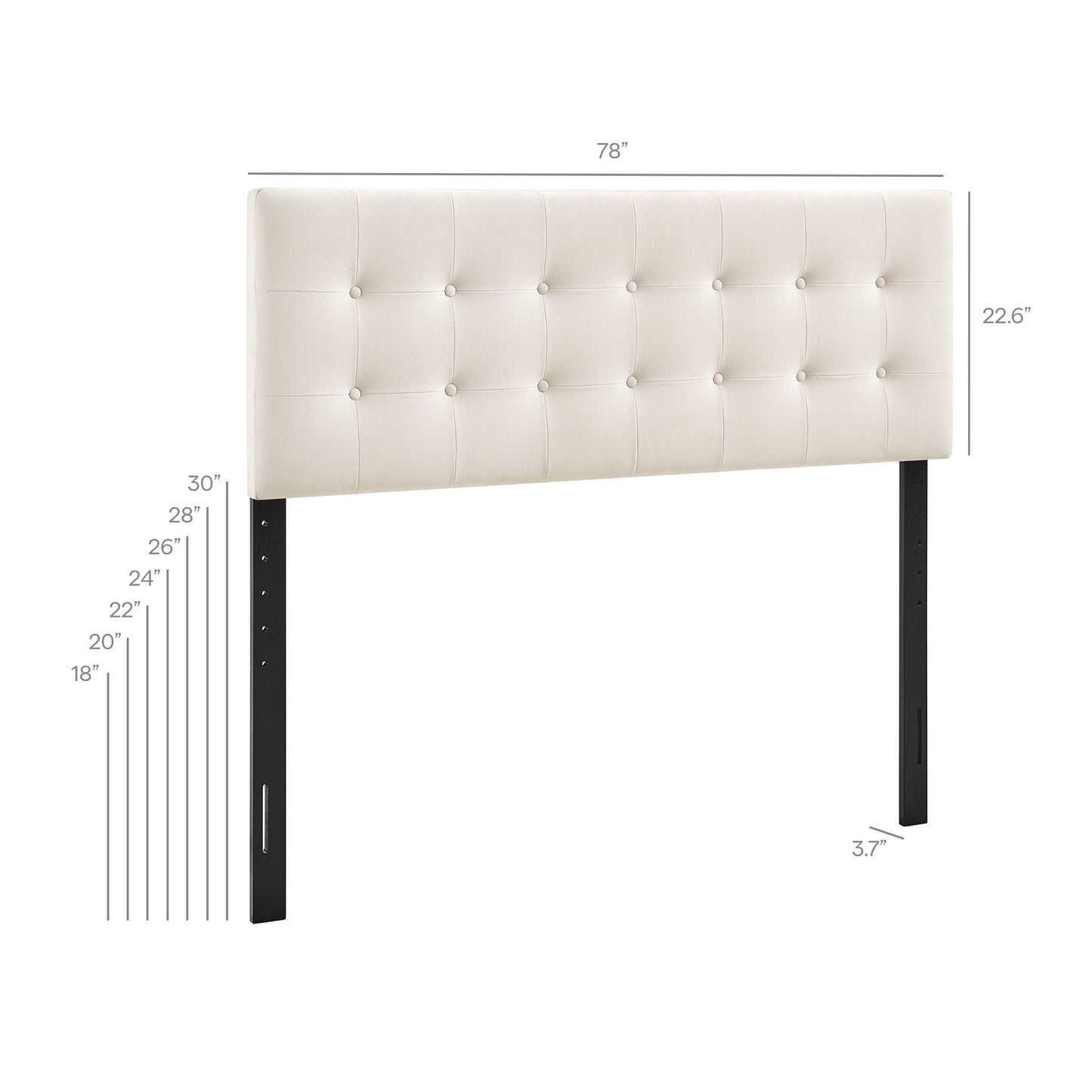Emily Stain-Resistant Performance Velvet King Size Headboard by Modway