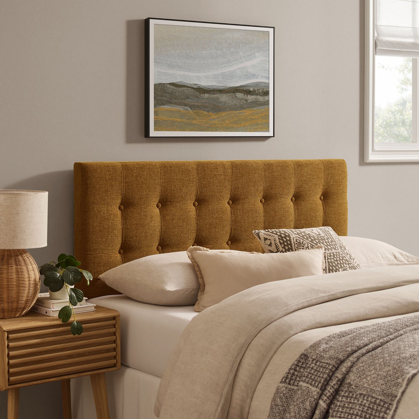 Emily Fabric Upholstered King Size Headboard by Modway