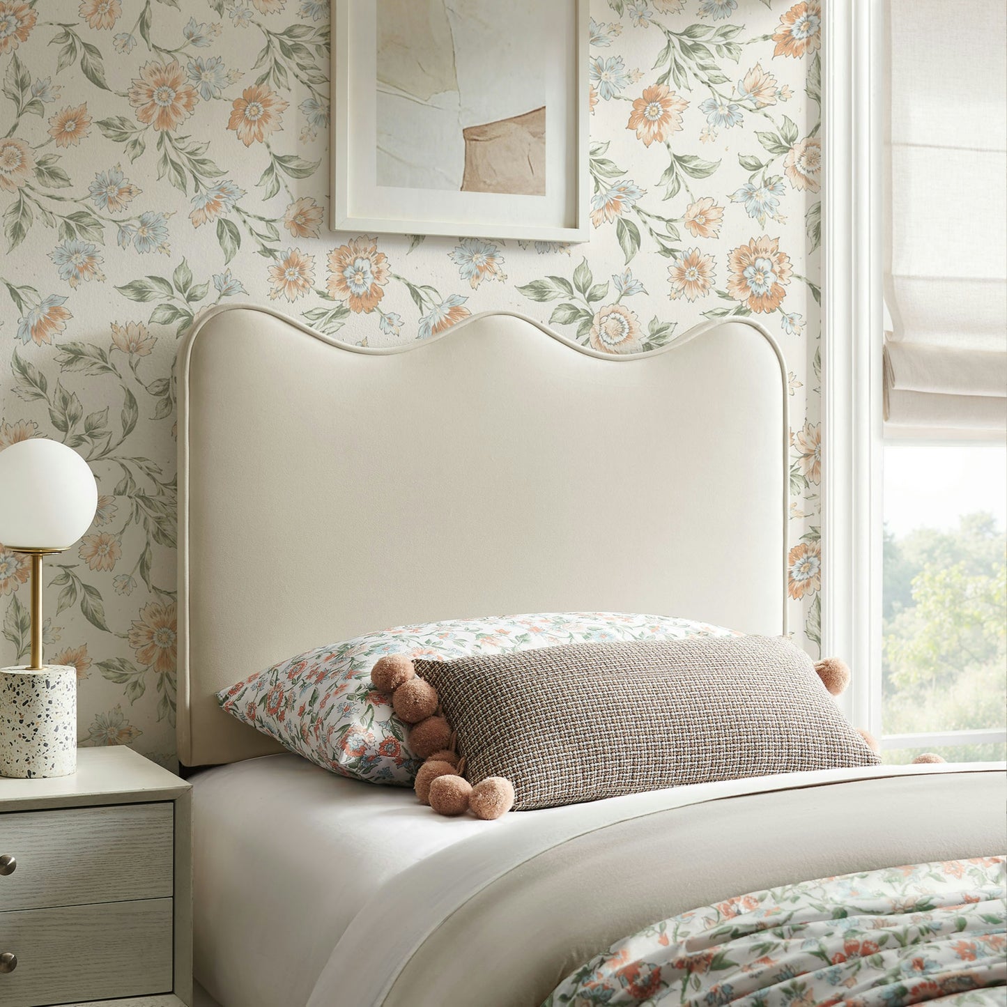 Athena Stain-Resistant Performance Velvet Twin Size Headboard by Modway