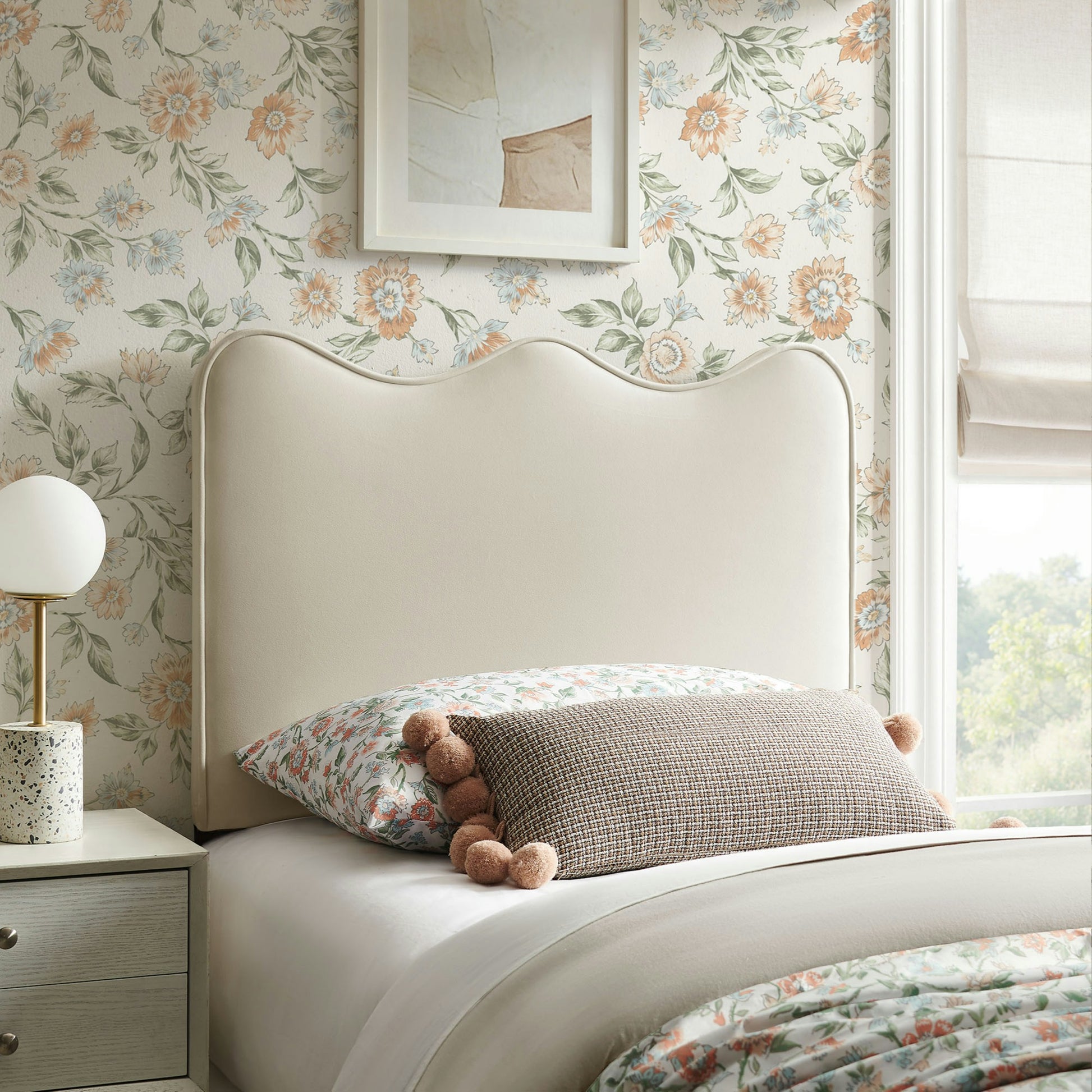 Athena Stain-Resistant Performance Velvet Twin Size Headboard by Modway